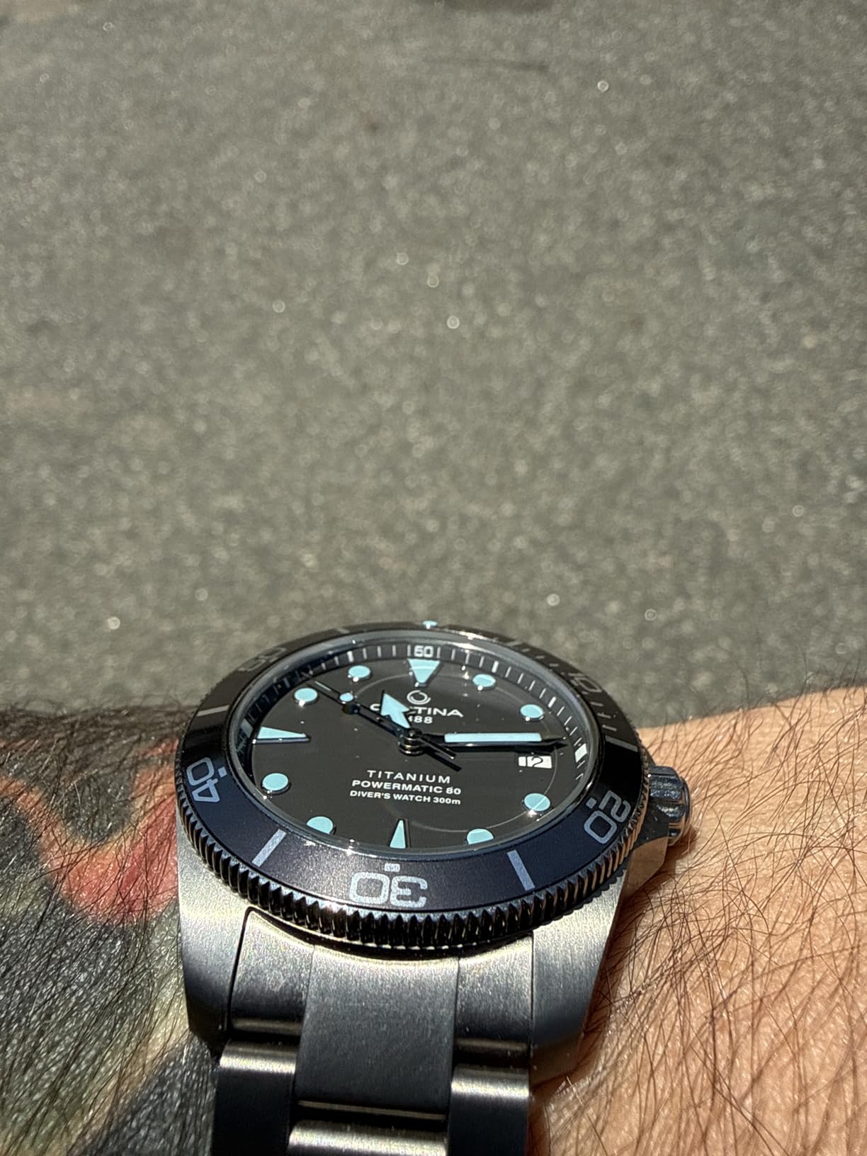Certina, Mens, DS Action Diver 38mm Powermatic 80, Titanium, Swiss Automatic, Watch, Anthracite, Titanium, 19, (C0328074408100) customer photo 2