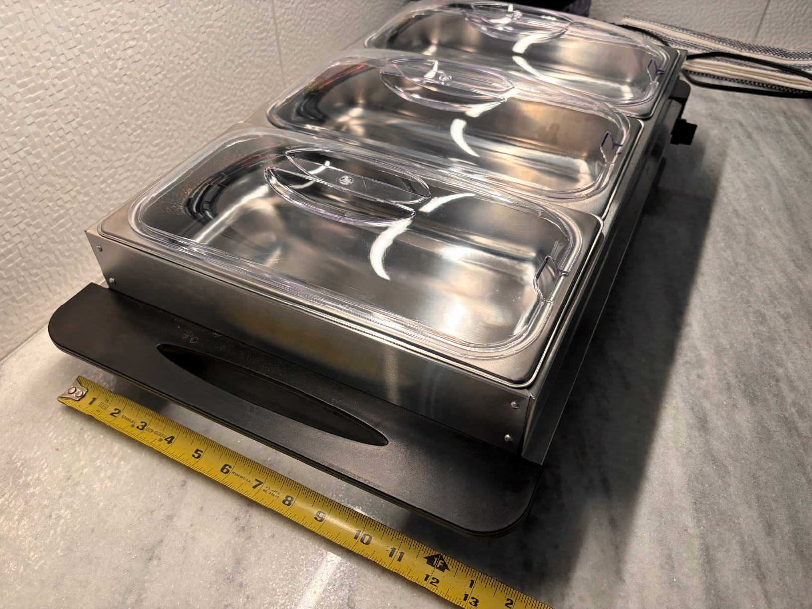 Alpha Living 3x2.5 QT Food Warmers for Parties Buffet Servers and Warmers – Premium Catering Supplies Buffet Display – Stainless Steel Electric Food Warmers with Temperature Control customer photo 1