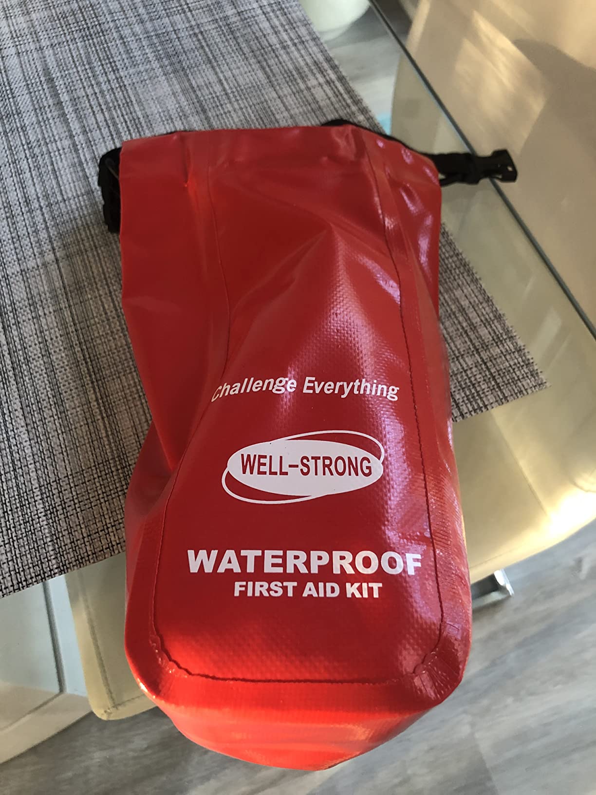 Waterproof First Aid Kit for Boat Marine Roll Top Dry Bag Dark Grey | Compact 500D PVC Safety Kit, Emergency Medical Bandages, Pads, Buckle Design for Boating Fishing Kayaking Floating 3 in x 4 in x 11 in customer photo 1