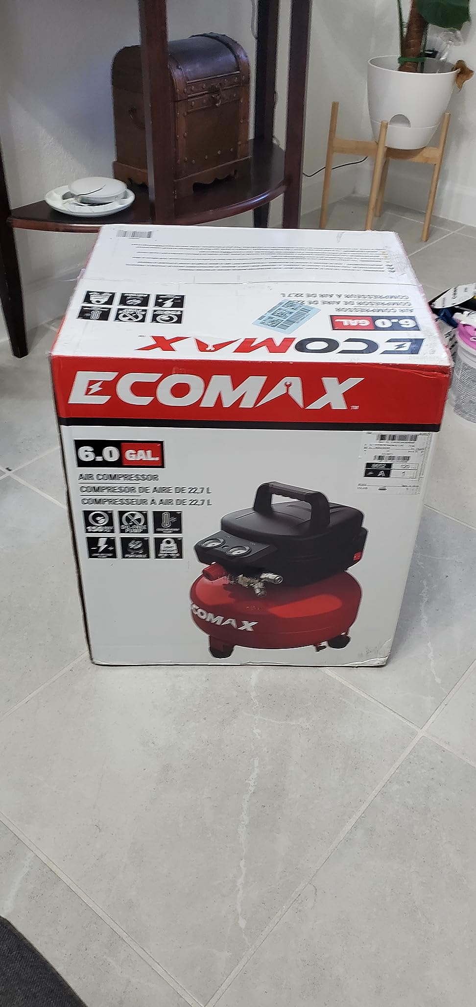 ECOMAX Pancake Air Compressor MAX 150 PSI, 2.6 CFM @90 PSI, Oil-Free customer photo 1