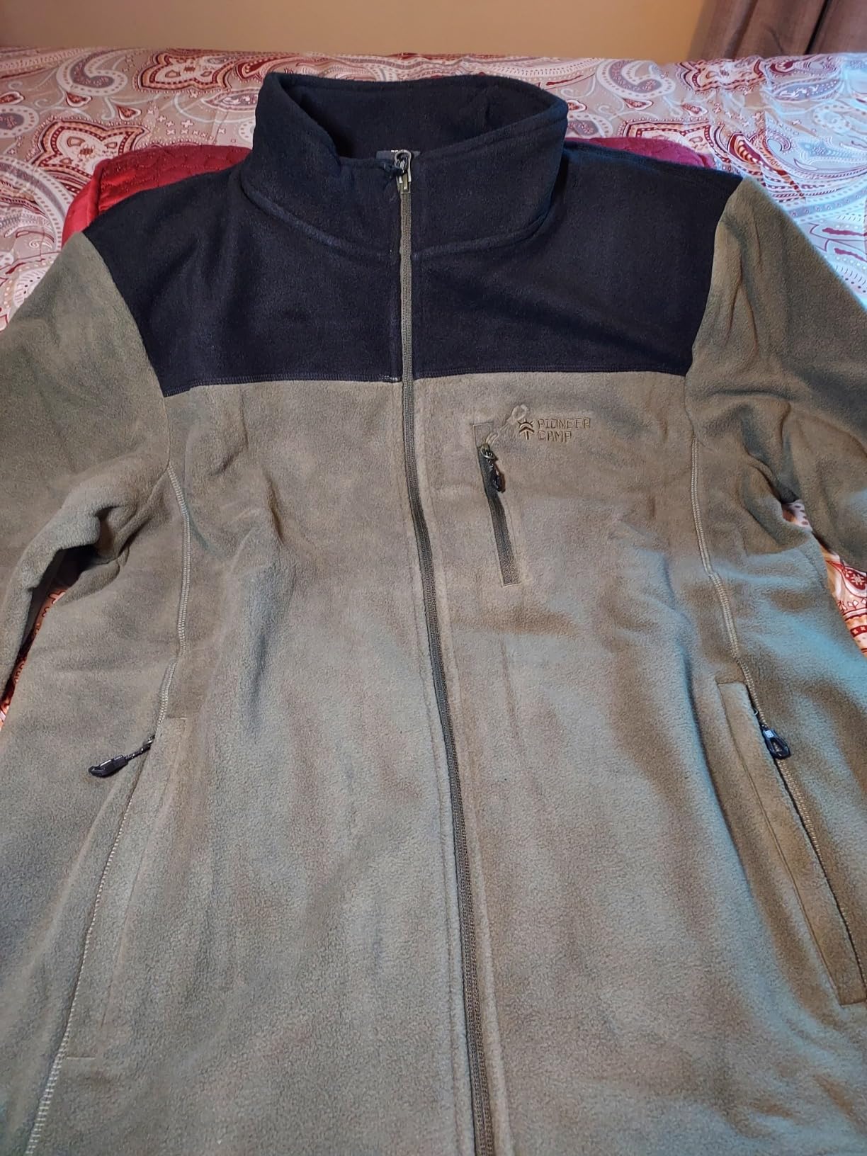 Pioneer Camp Men's Polar Fleece Jacket Full Zip Lightweight Hiking Outdoor customer photo 2