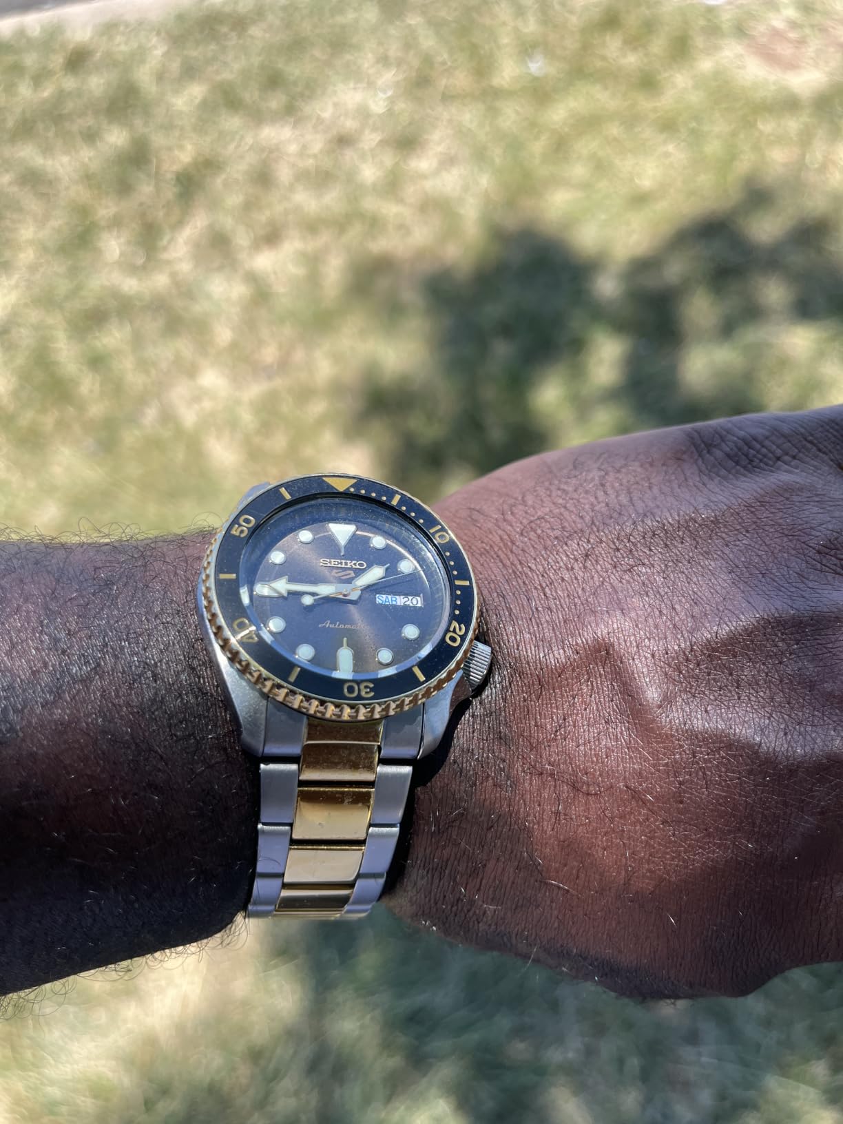 SEIKO SRPK22,Men Sport,GMT,Mechanical,Automatic,Stainless,Two Tone,Charcoal Dial,100m WR customer photo 2