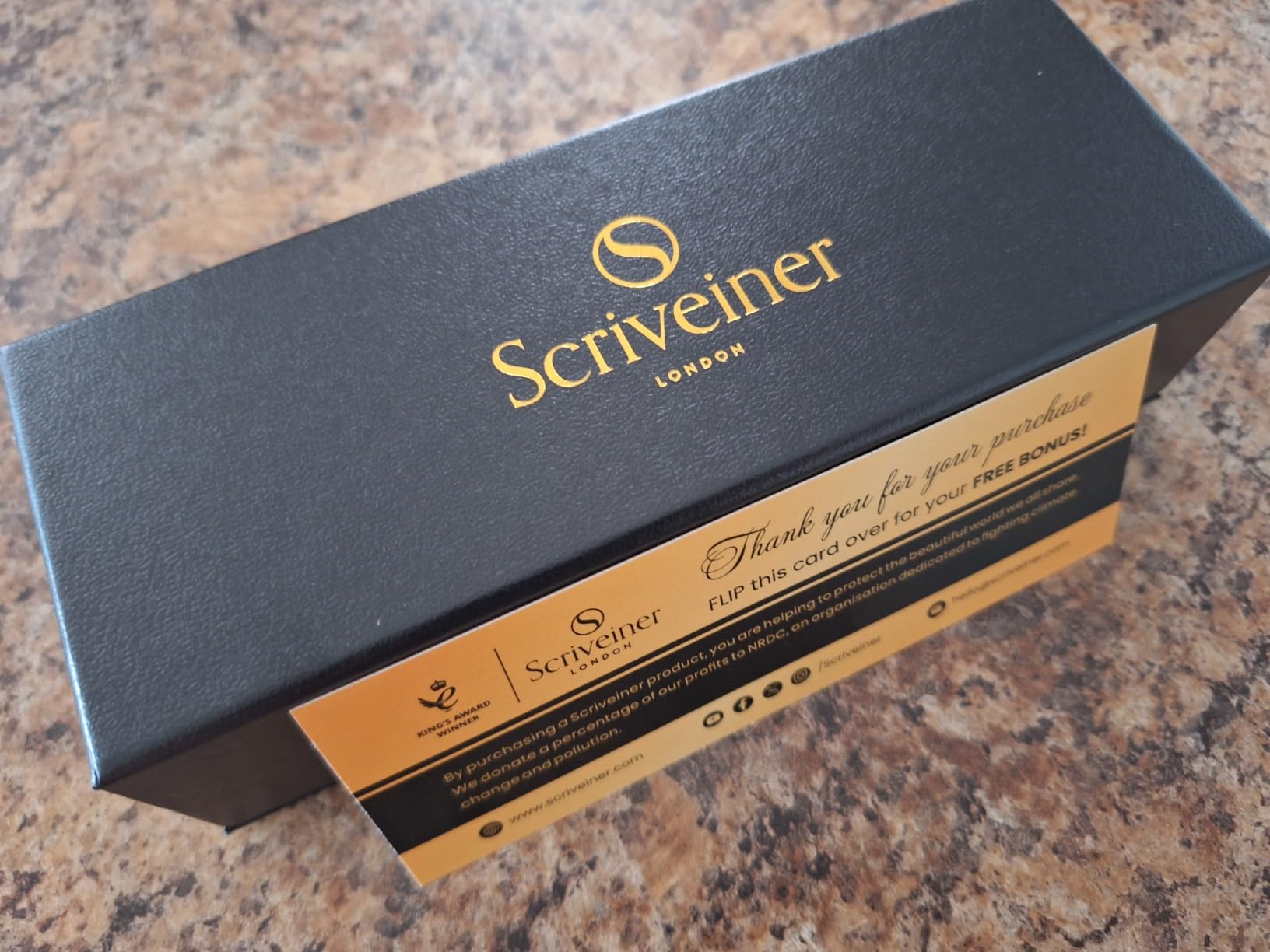 Scriveiner Gold Luxury Fountain Pen (Fine) - Award Winning - Heavy Pocket Stunning Luxury Pen, Real Gold Plating, German Nib & Converter, Nice Gift Pens for Men & Women customer photo 2