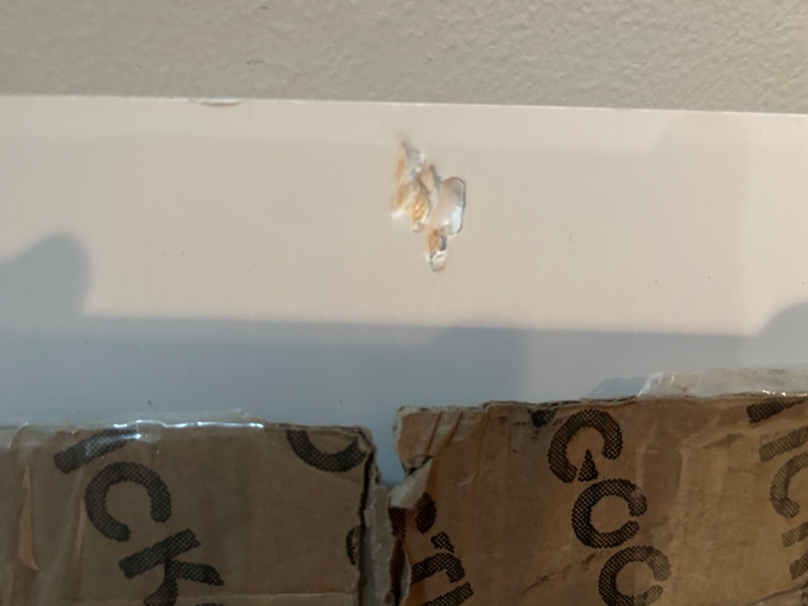 STICKGOO Smooth Drop Ceiling Tiles 2ft x 2ft, PVC Ceiling Tile 24 x 24in - Waterproof, Fire-Rated to Prevent Breakage - Package of 12 Tiles Cover 48 Sq. Ft, White customer photo 1