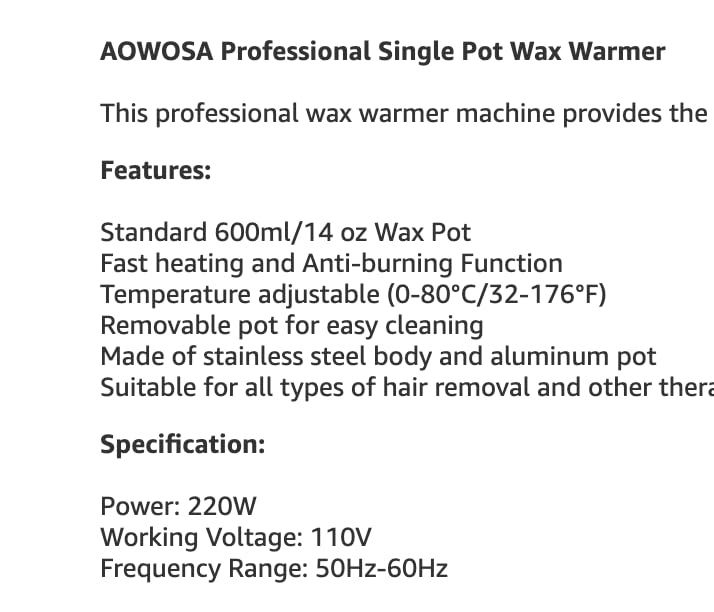 Professional Waxing Warmer Single Pot Wax Heater Machine for Hair Removal customer photo 2