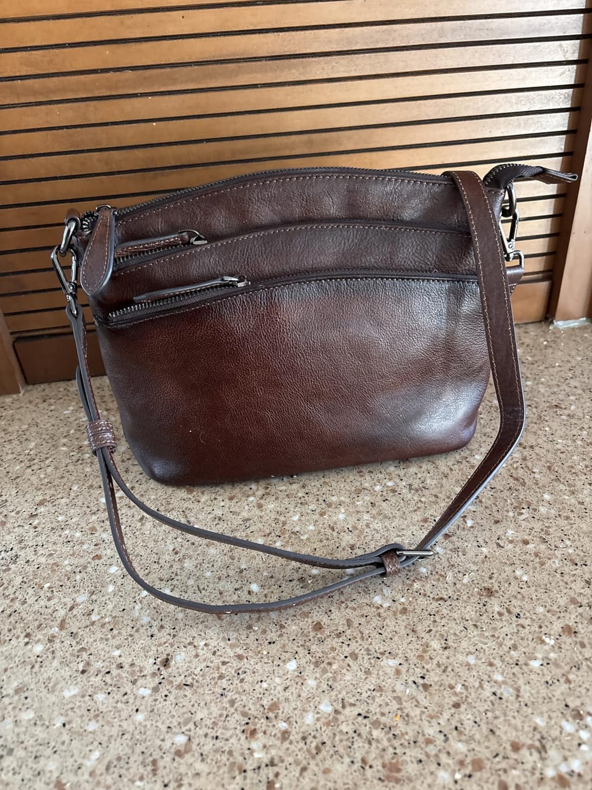HESHE Leather Crossbody Bags for Women Vintage Shoulder Handbag for Travel customer photo 1