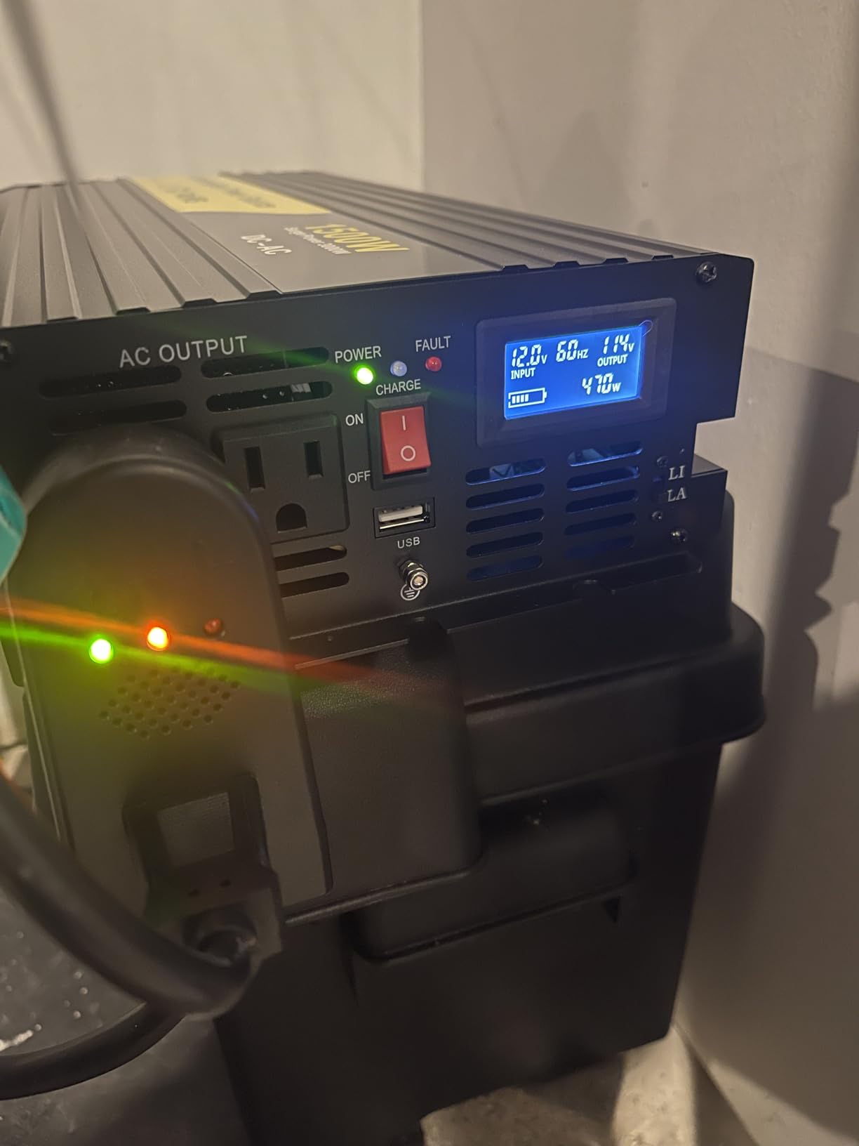 1500W Primary Sump Pump Backup System, Basment Protection Backup Inverter customer photo 1