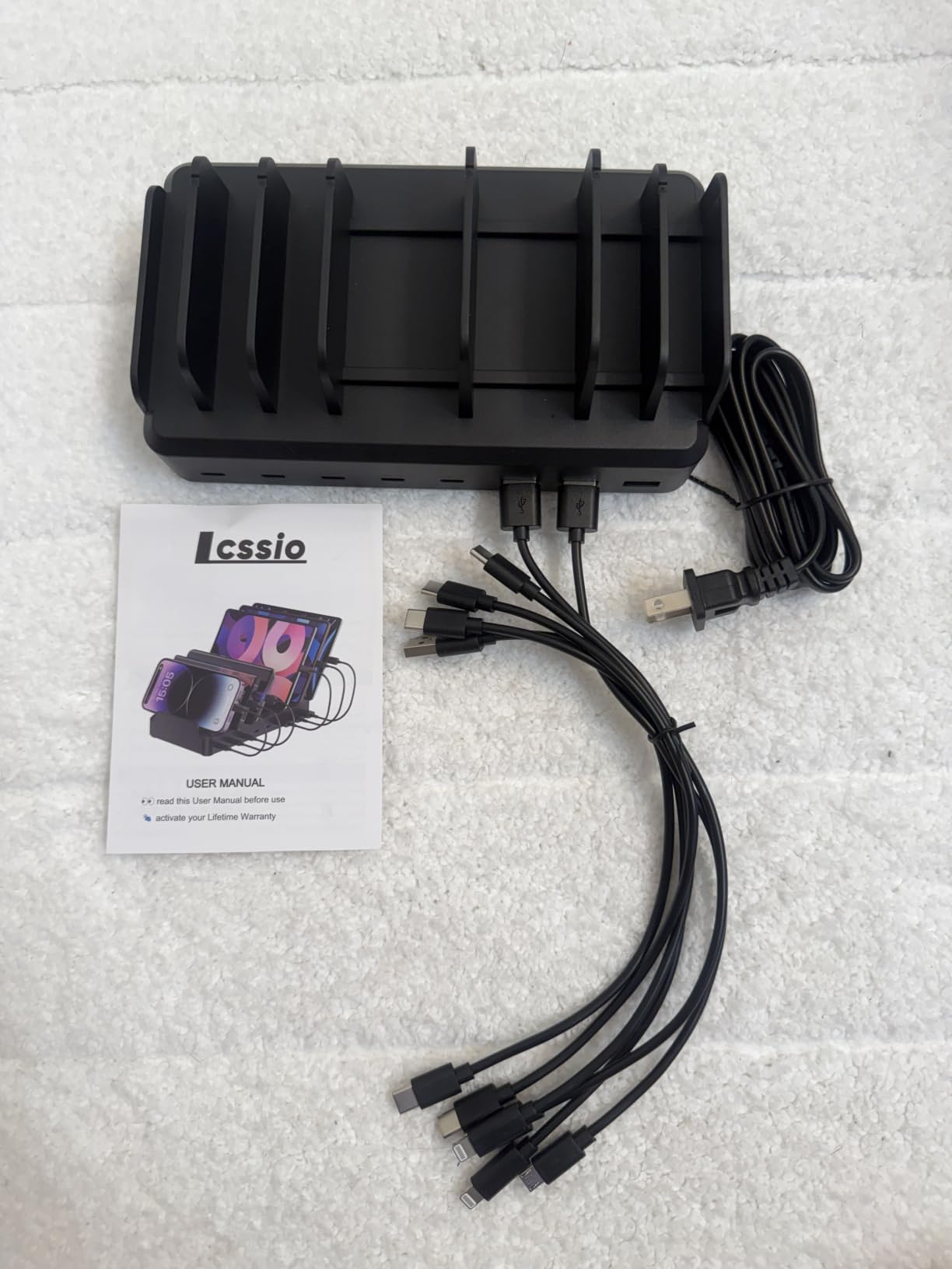 Lcssio 300W Charging Station for Multiple Devices, 8 Port Fast Charger customer photo 1