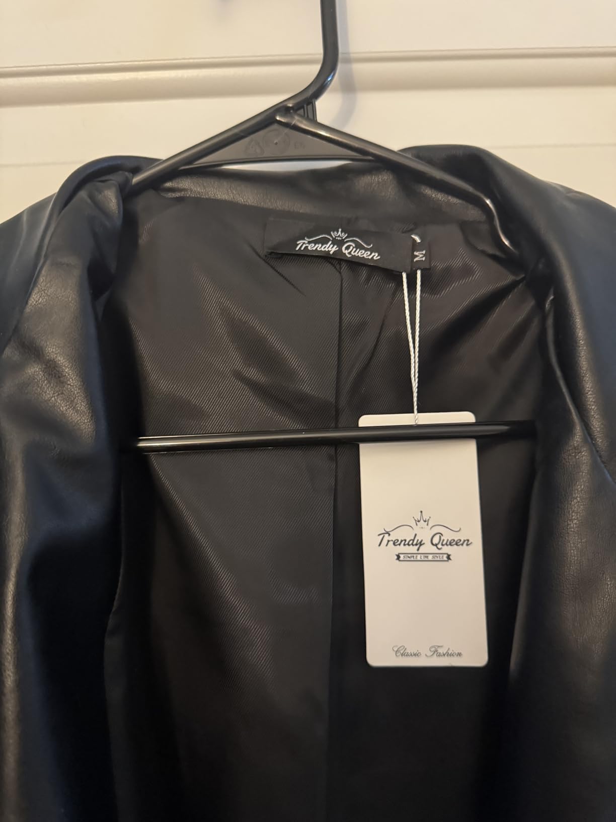 Trendy Queen Womens Oversized Leather Jacket Moto Bomber Coat Fall&Winter customer photo 1
