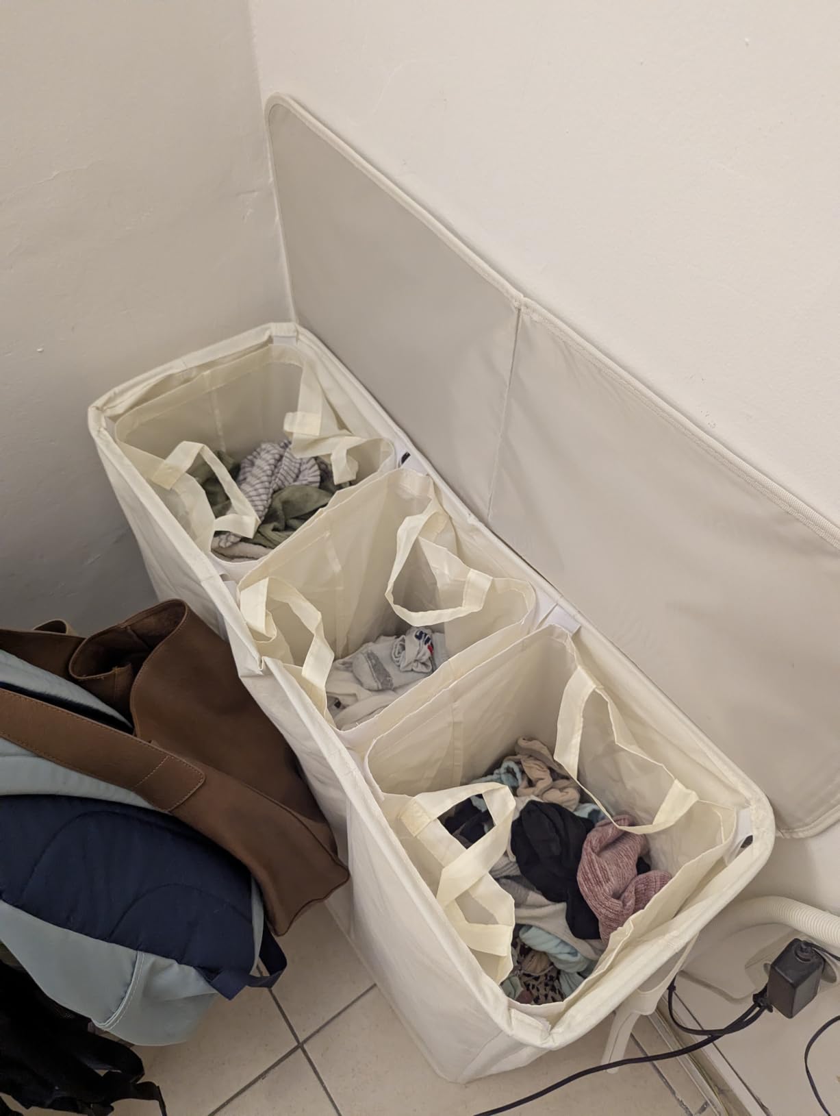 Lifewit Double Laundry Hamper with Lid, Removable Laundry Bags, Beige customer photo 2