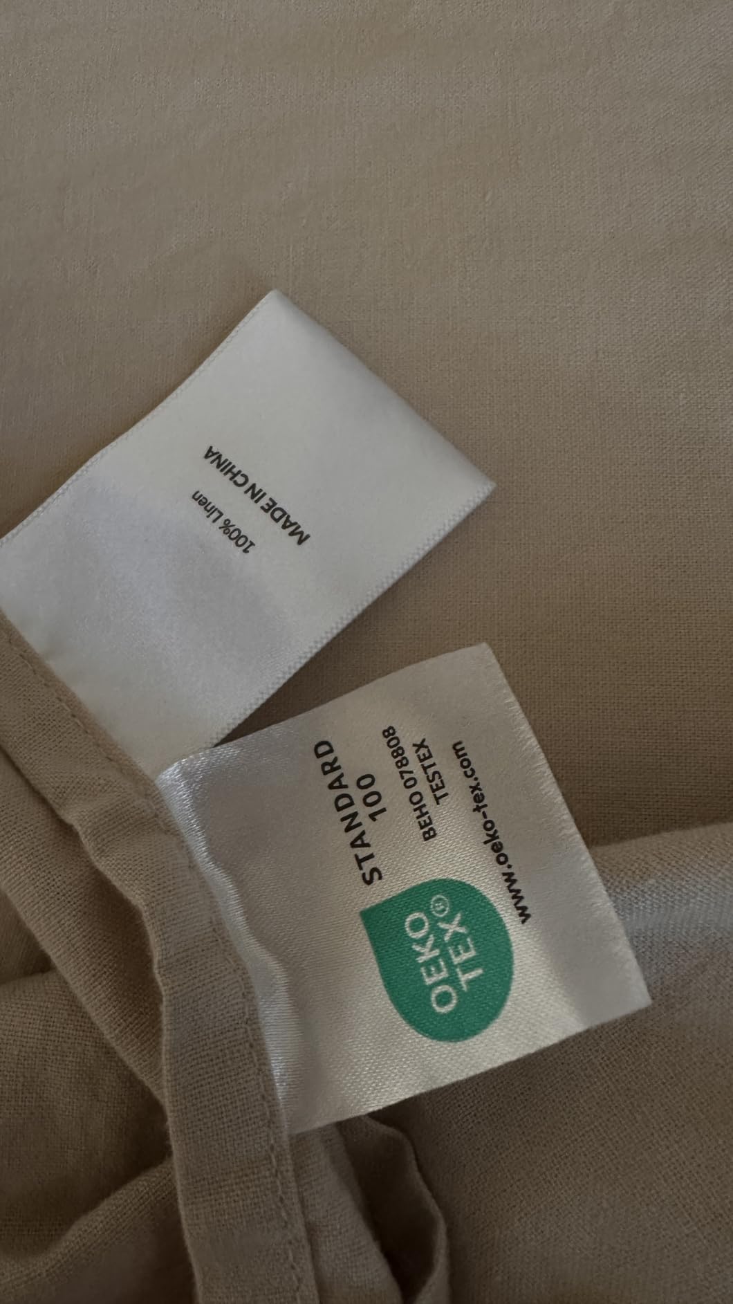 SONORO KATE 100% French Linen Queen Size Sheets Set,Natural Flax Bedding customer photo 1