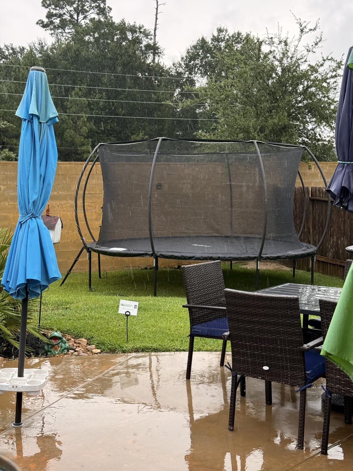 JoyBerri Outdoor Trampoline – with LED Lights, Net, Ladder, ASTM Certified customer photo 1
