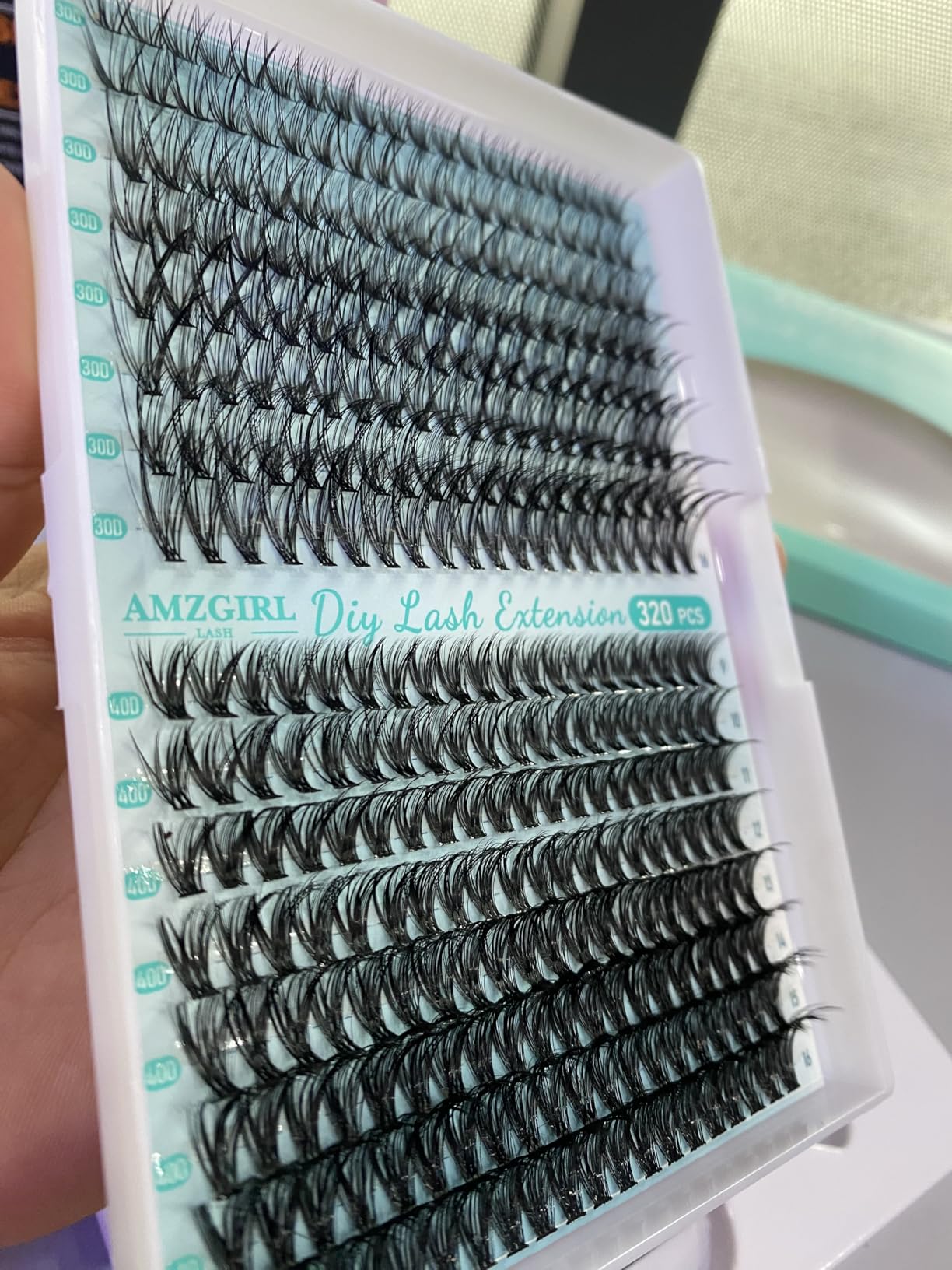AMZGIRL Lash Clusters Kit 320Pcs, 30D+40D D Curl Wispy Eyelash Extensions customer photo 1