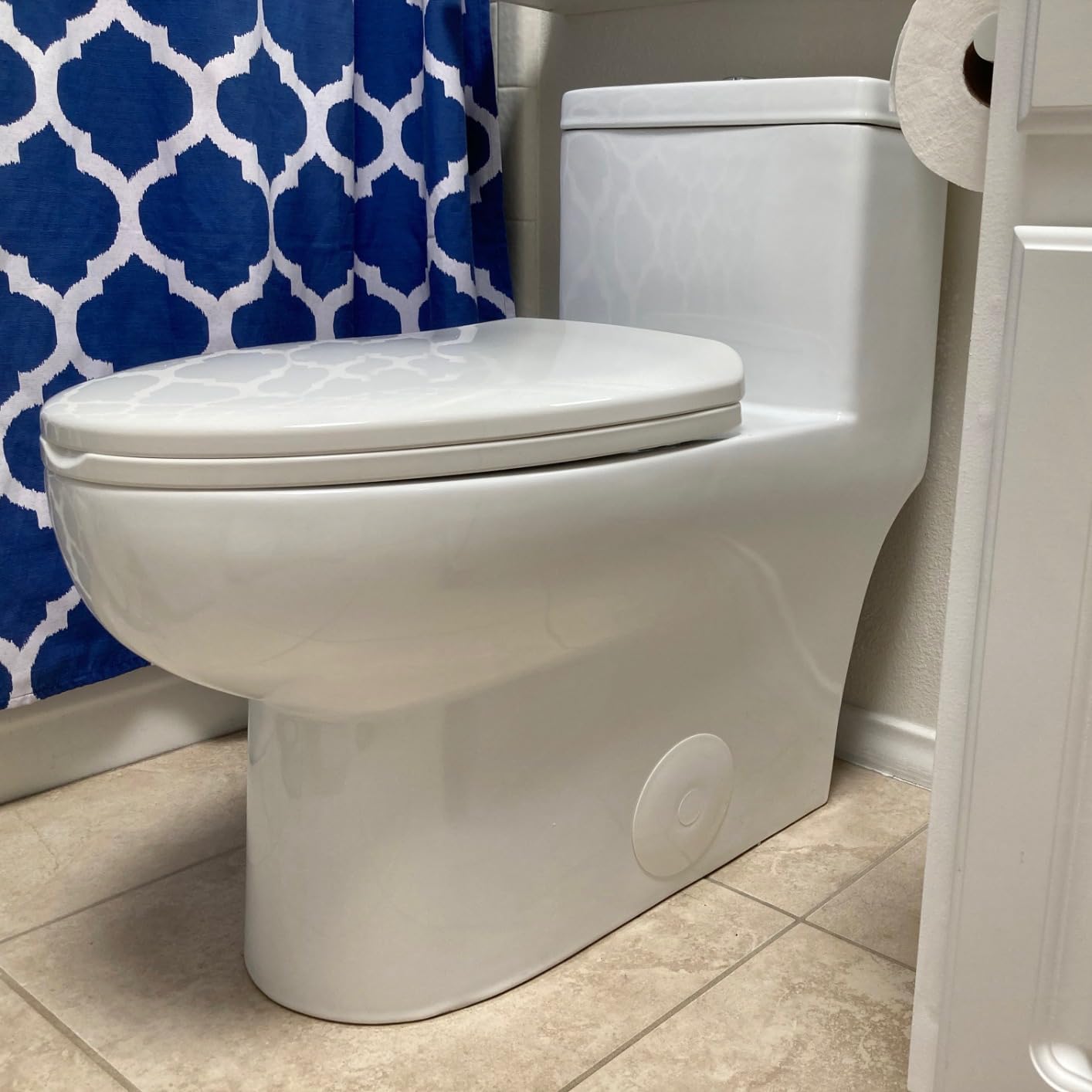 DeerValley Elongated One Piece Toilet with Efficient Dual Flush 1.1/1.6 GPF customer photo 2
