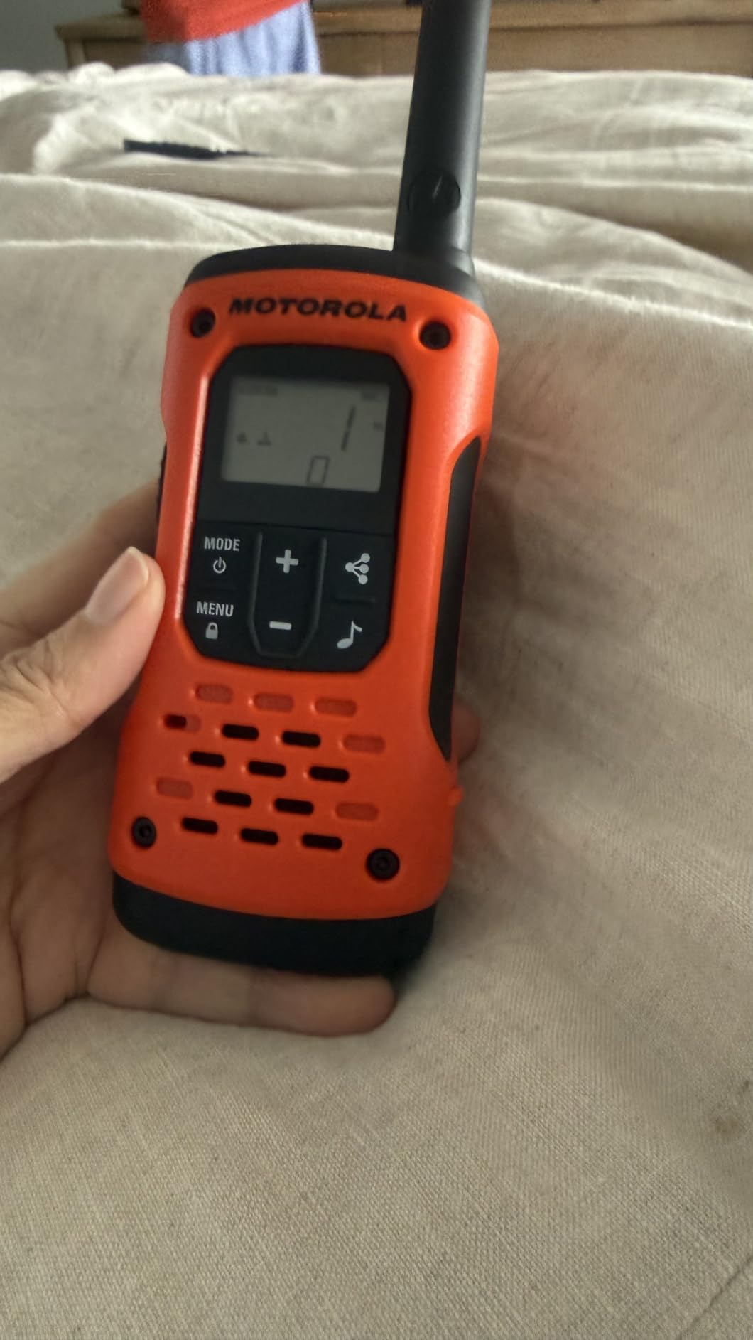 Motorola Solutions, Portable FRS, T605_H2O, Talkabout, Two Way Radios Waterproof Walkie Talkie Emergency Preparedness, Rechargeable, 22 Channel, 35 Mile, Orange W/Black, 2 Pack customer photo 2