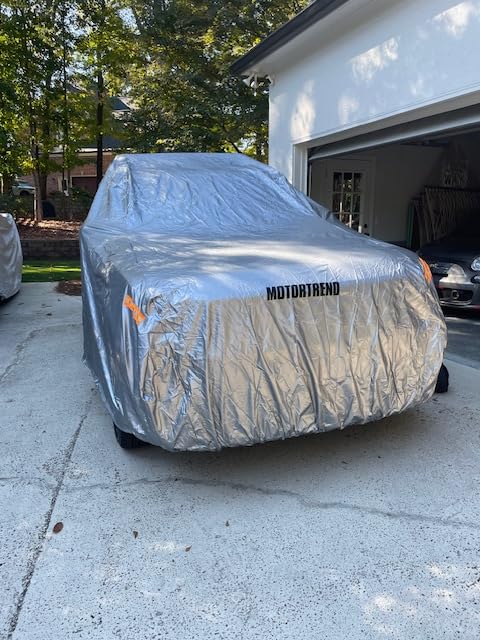 Motor Trend SafeKeeper All Weather Black Car Cover - Advanced Protection Formula - Waterproof 6-Layer for Outdoor Use, for Sedans Up to 210