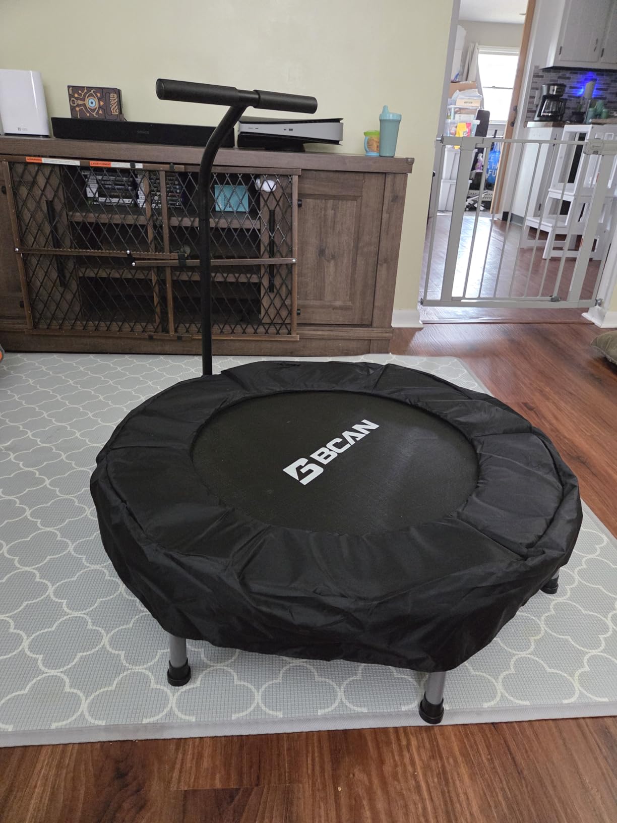 BCAN SP1 36'' Kids Toddler Trampoline Indoor, Foam Handle | FED Fitness customer photo 2
