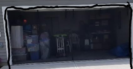 Garage Door Screen 2 Car 16x7ft Garage Screen Door,Upgraded PET Mesh Stronger Than Fiberglass and Polyester,Heavy Duty Weighted Bottom and Magnetic Closure,Hands Free,Easy Assembly customer photo 2