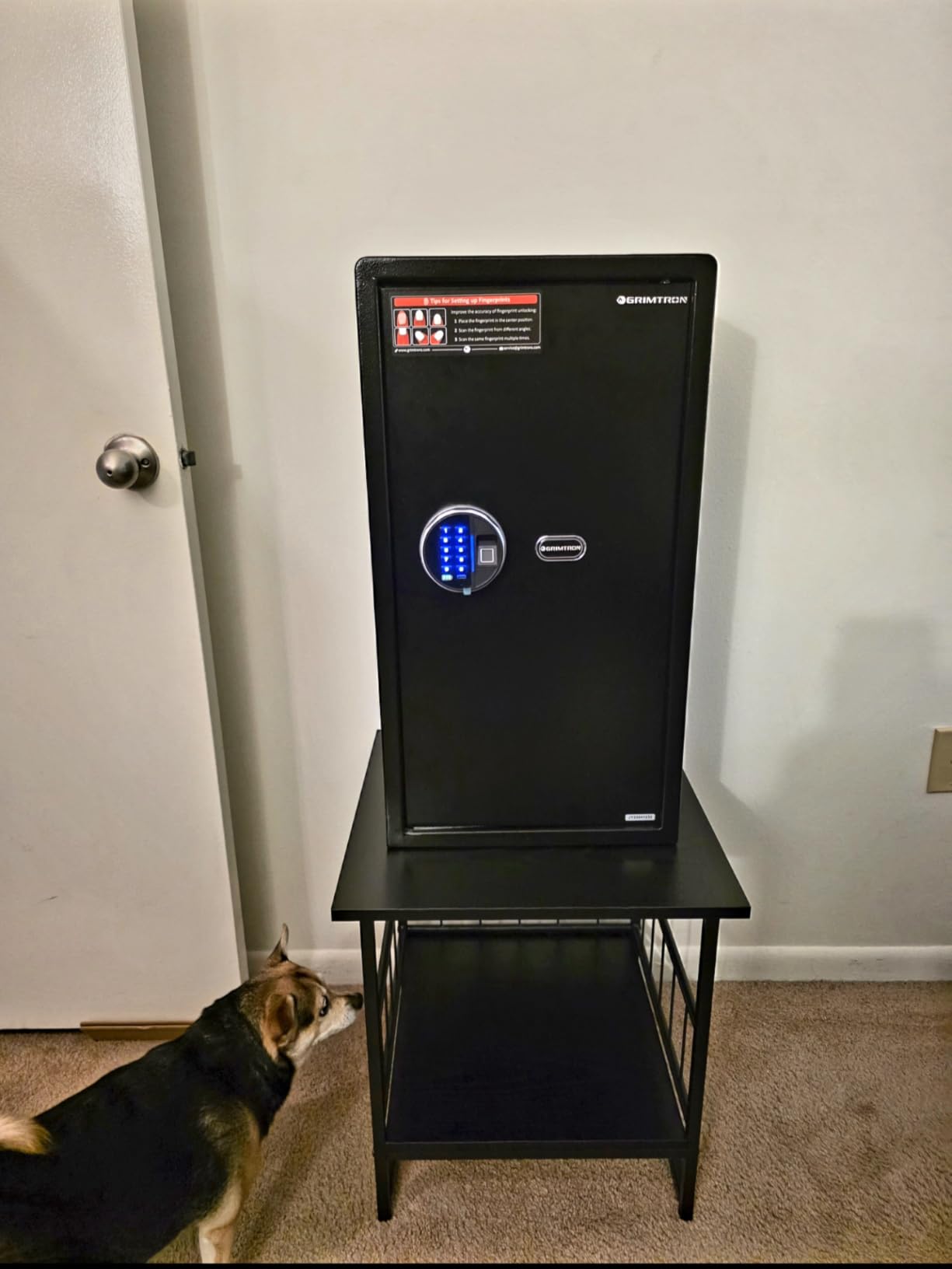 Grimtron 32LB Biometric 4 Pistols Safe with Fingerprint Lock, 3-8 Digit PIN | 2-in-1 Storage for 4 Pistols & Valuables, 1.71 Cu Ft Capacity, 30 Fingerprints, All-Metal Knob, Silent Mode & Type-C Power customer photo 2