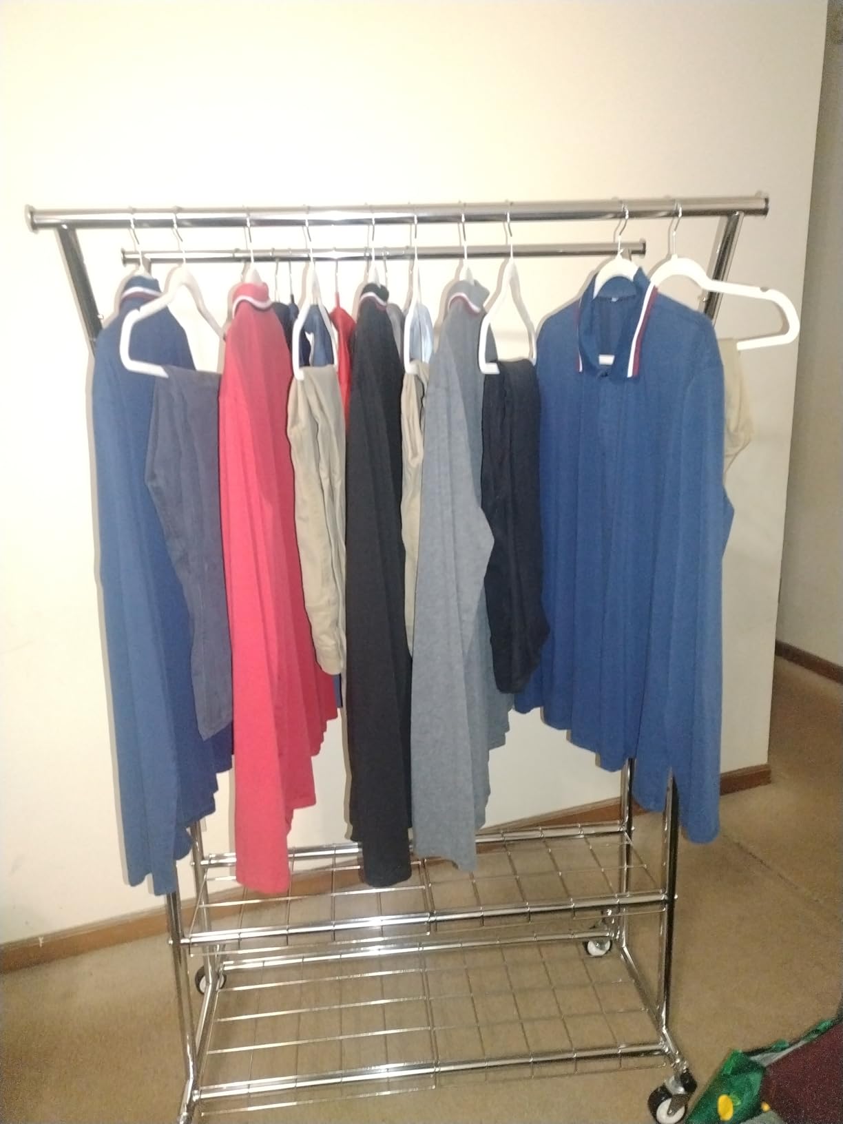 HYSEYY Heavy Duty Clothes Rack 620 LBS, Rolling Clothing Rack with Wheels customer photo 2