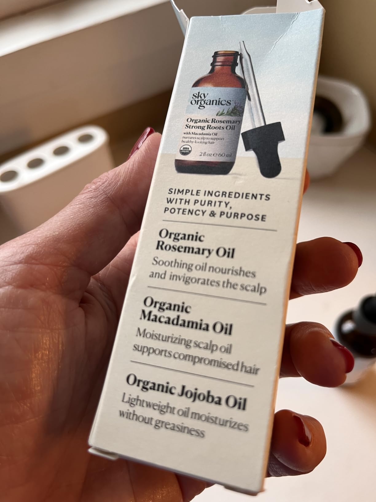 Sky Organics Organic Rosemary Strong Roots Oil, Hair & Scalp Serum 2 fl oz customer photo 1