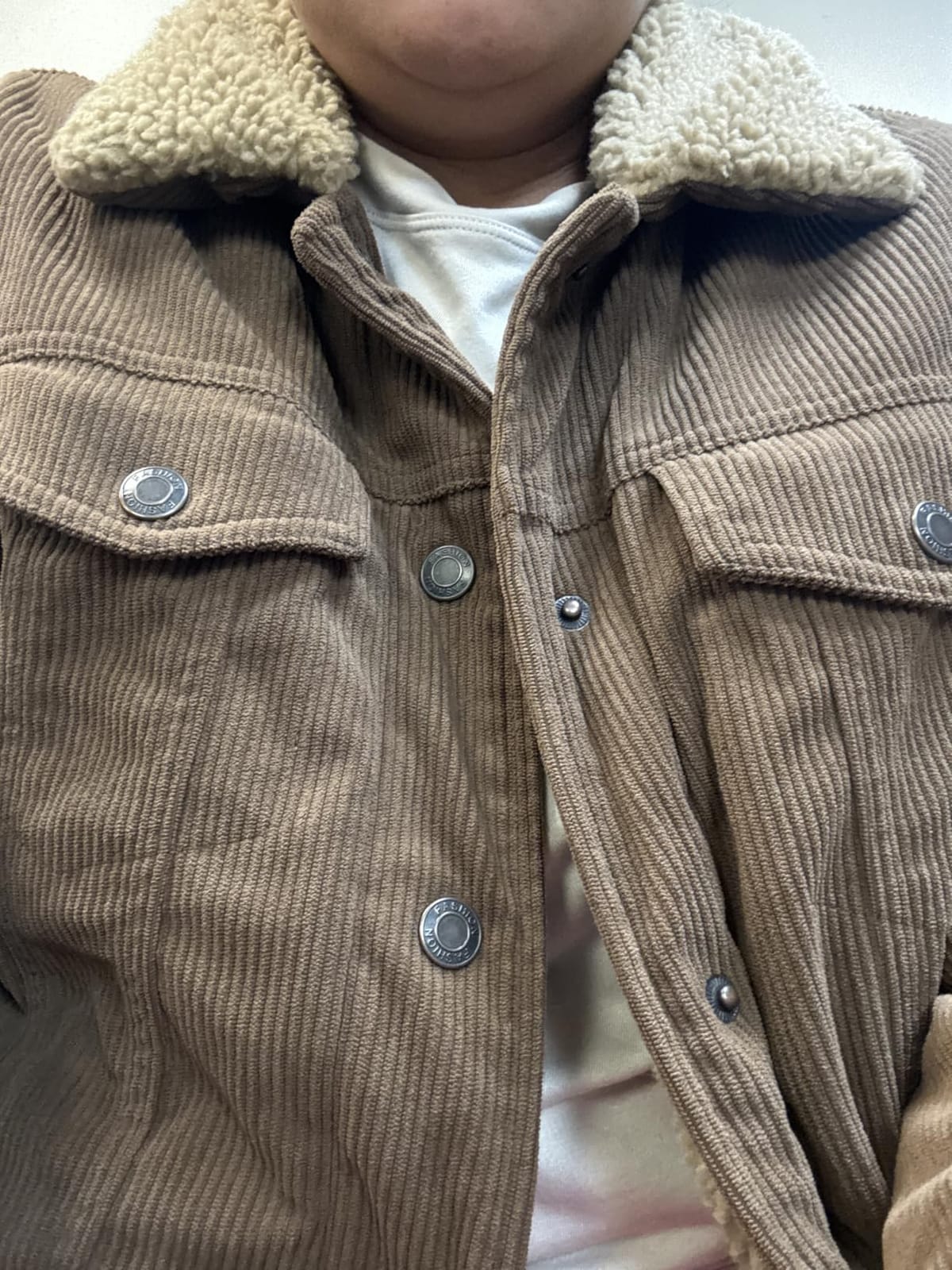 MAGCOMSEN Women's Corduroy Jacket Warm Sherpa Fleece Lined Winter Coat customer photo 1