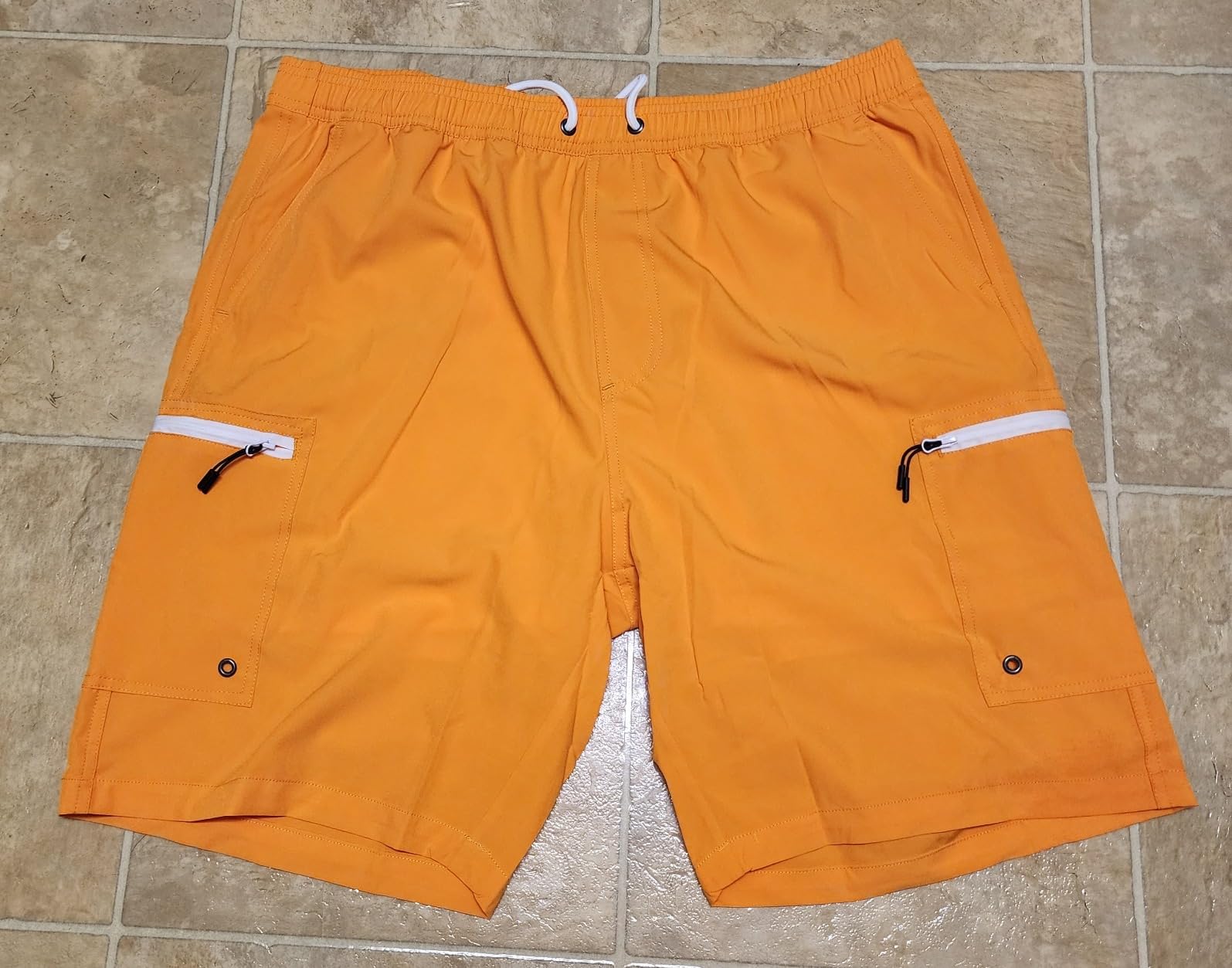 Mens Swim Trunks with Compression Liner Zipper Cargo Pockets 9 Inch customer photo 1