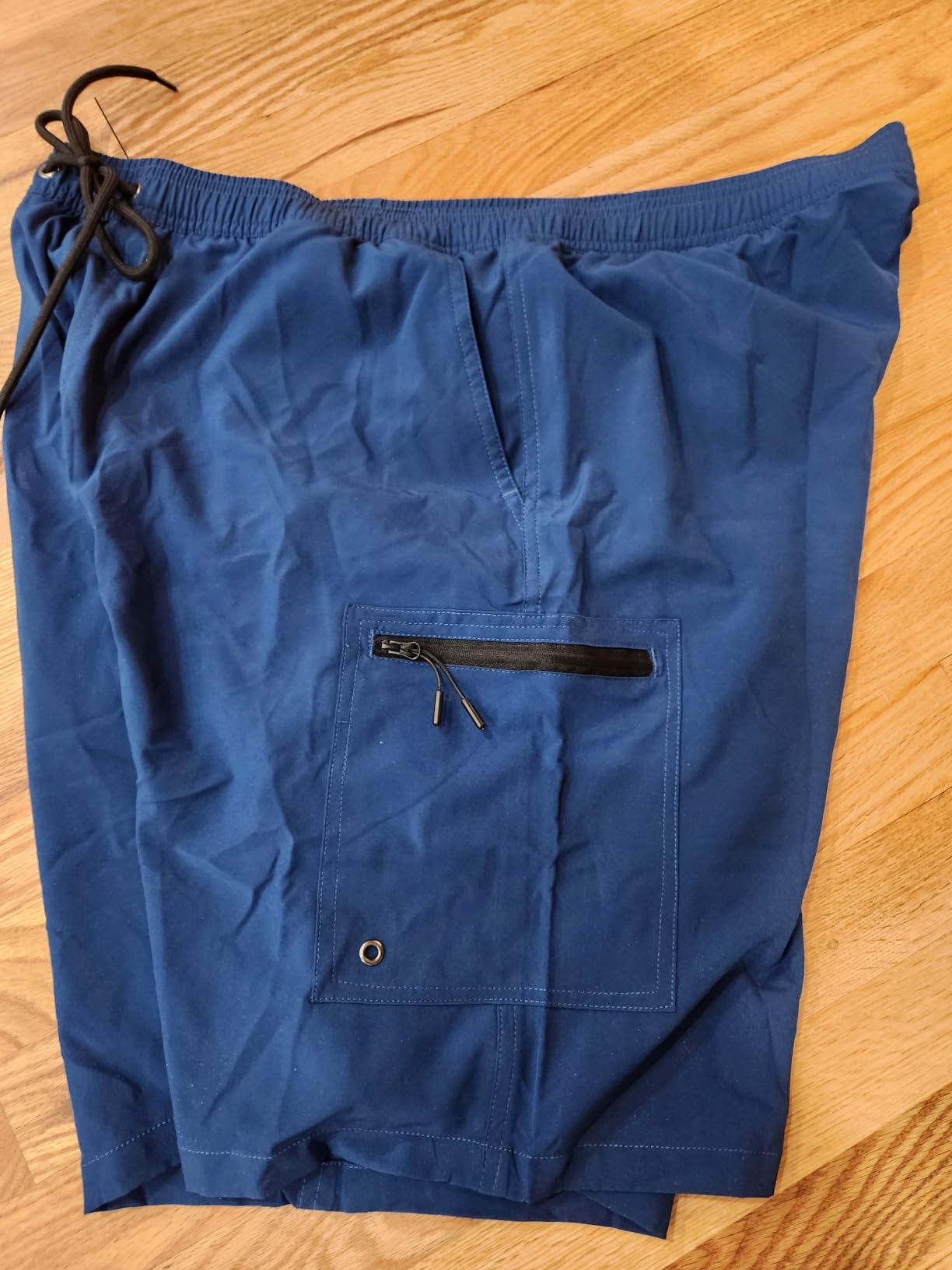 Mens Swim Trunks with Compression Liner Zipper Cargo Pockets 9 Inch customer photo 2