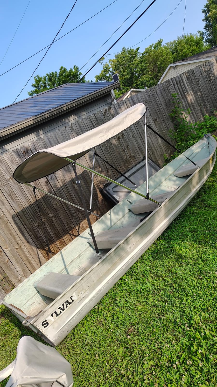 KEMIMOTO Bimini Top for Boat, Bimini Tops Cover 600D Marine Grade Canvas Boat Canopy with 6ft Length 54 in - 96 in Width 46 in Height, Includes Mounting Hardware, Straps Rear Support Poles customer photo 2