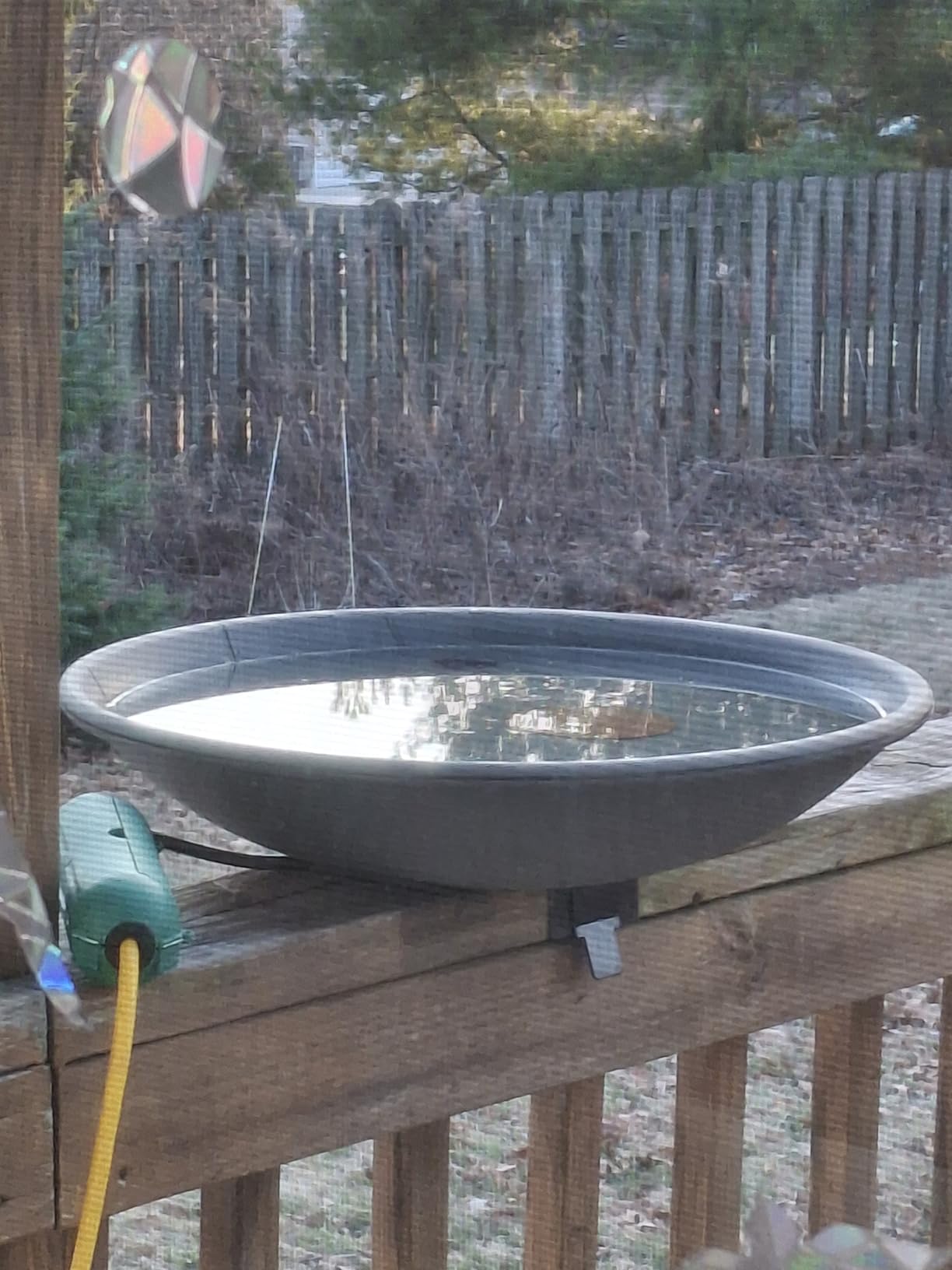 Wild Bird Lover's Heated Bird Bath w/Deck Rail Mounting Brackets, 20in customer photo 1
