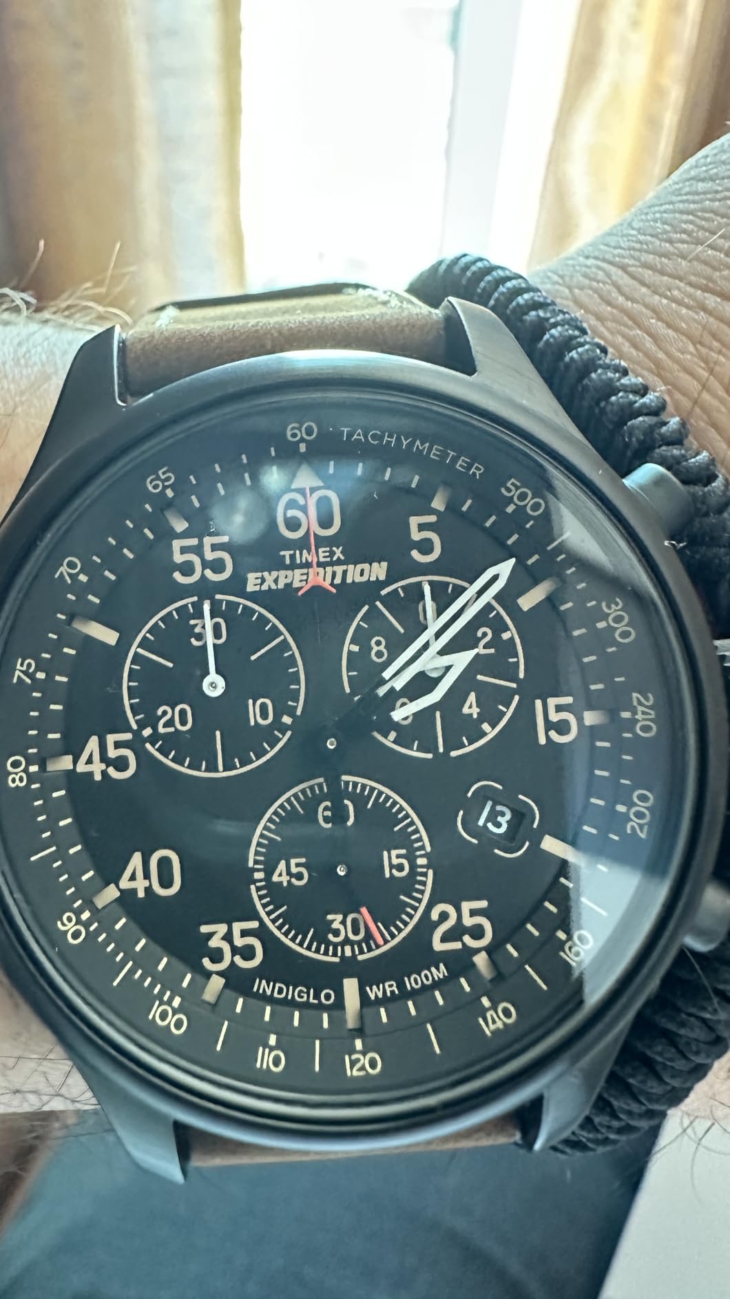 Timex Expedition Field Chronograph 43mm Men’s Analog Watch | INDIGLO Backlight | Durable Comfortable Adjustable Strap | Rugged Outdoor Watch | 100M Water Resistance customer photo 1