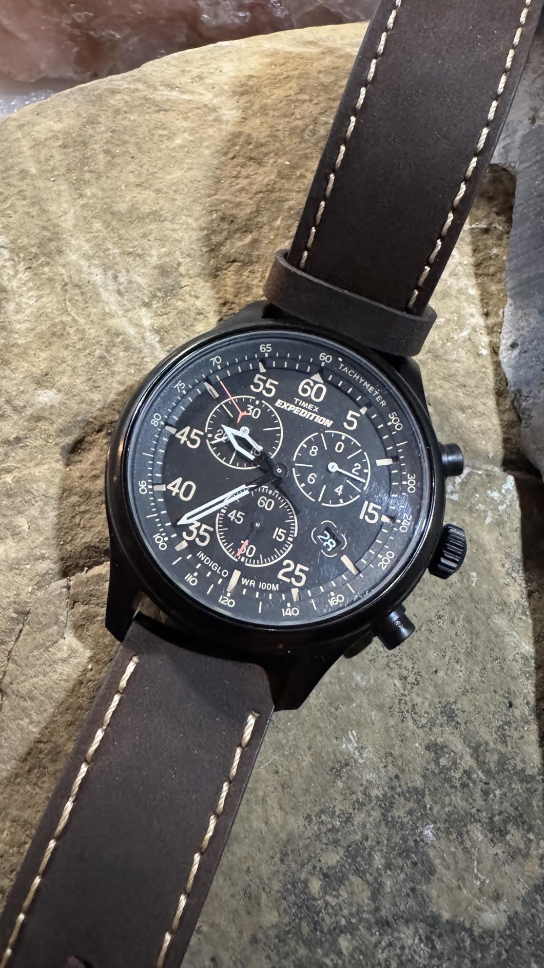 Timex Expedition Field Chronograph 43mm Men’s Analog Watch | INDIGLO Backlight | Durable Comfortable Adjustable Strap | Rugged Outdoor Watch | 100M Water Resistance customer photo 2