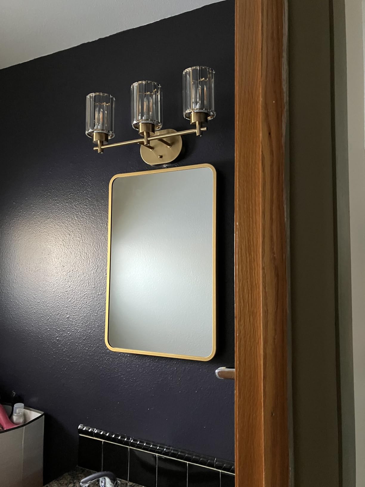 ACEMIRO 24x30 Inch Bathroom Medicine Cabinet with Mirror Gold Metal Framed Recessed or Surface Wall Mounted Mirrored Medicine Cabinets for Bathroom customer photo 1