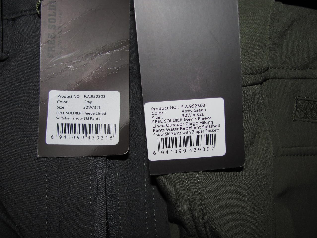 FREE SOLDIER Men's Fleece Lined Pants Softshell Snow Ski Pants customer photo 1