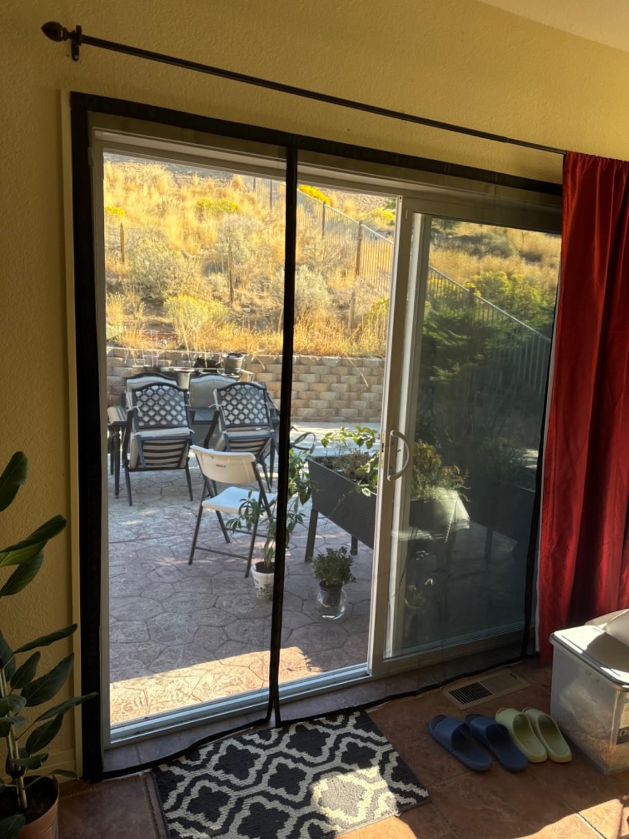 Magnetic Screen Door Upgraded PET Mesh Stronger Than Fiberglass and Polyester,Hands Free,Keeps Bugs Out,Pet & Kid Friendly,Suitable for Sliding Door,Large Patio Door and French Door-72''x80'' customer photo 1