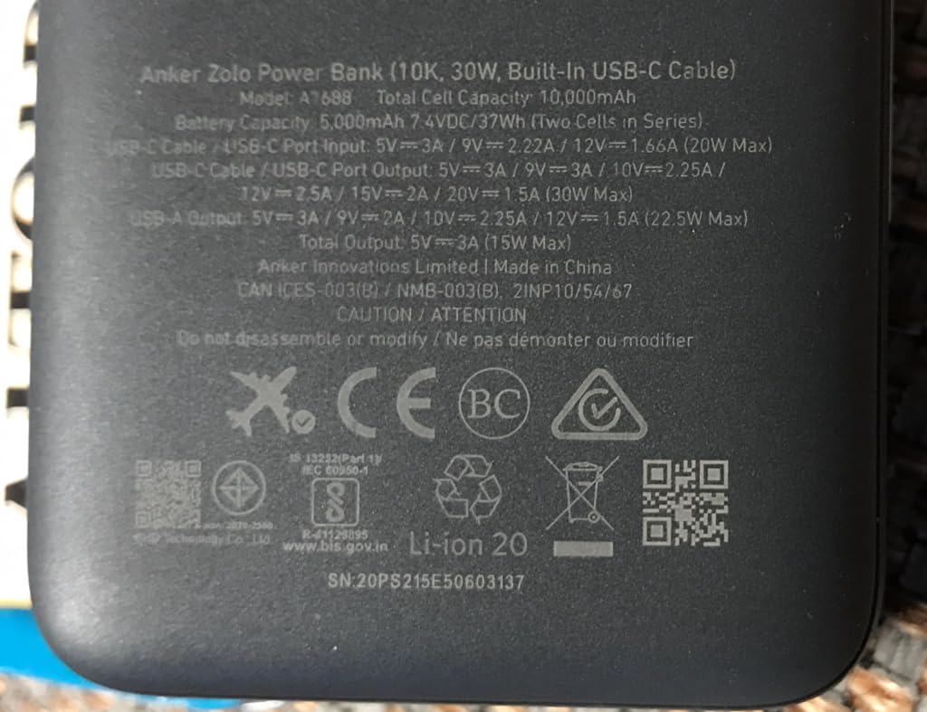 Anker Power Bank,10,000mAh 30W with USB-C Travel Essential Portable Charger customer photo 2