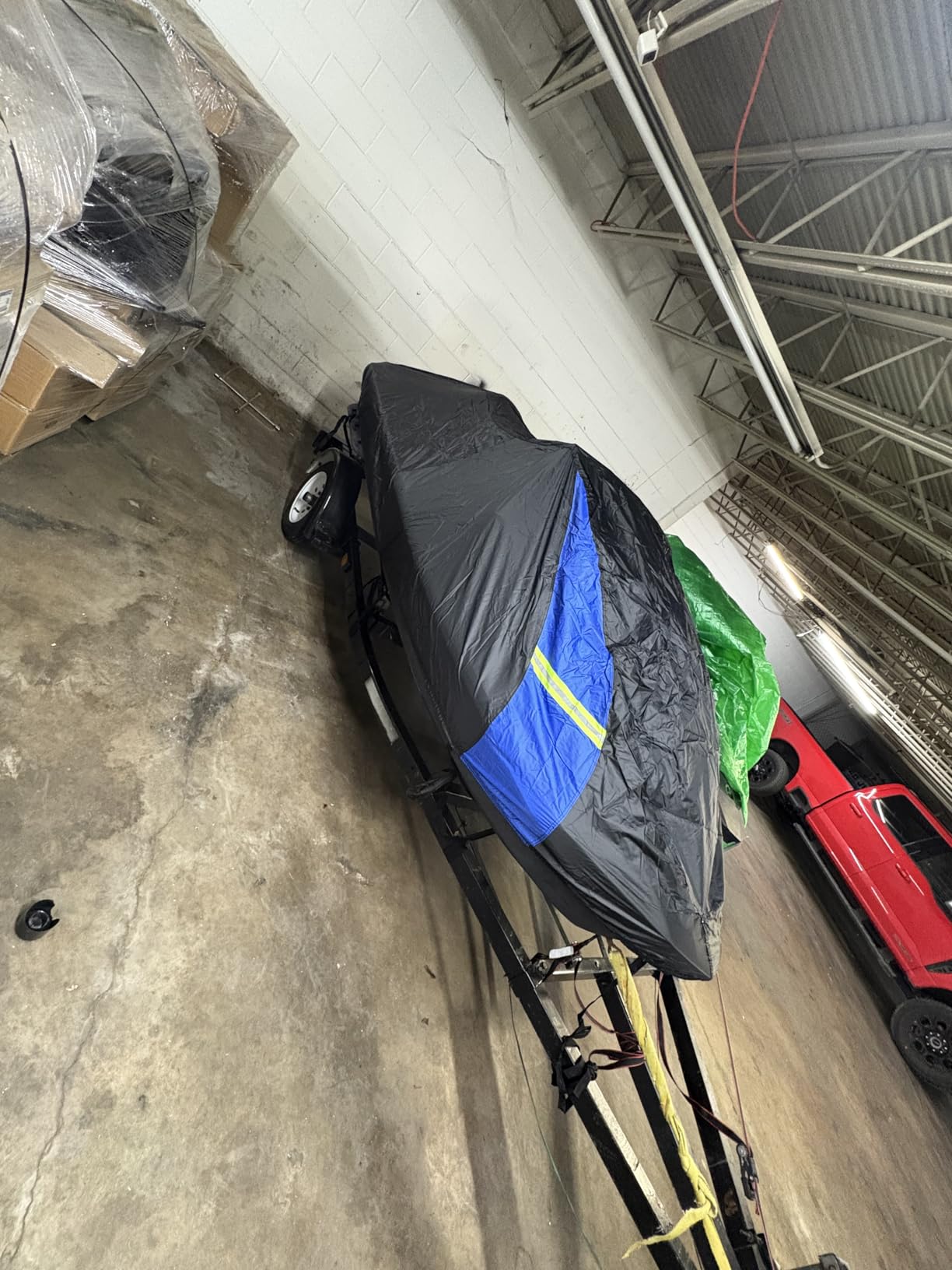 Avecrew Jet Ski Cover Fits 120'' to 135'' L 2-3 Seater PWC (Blue) customer photo 2