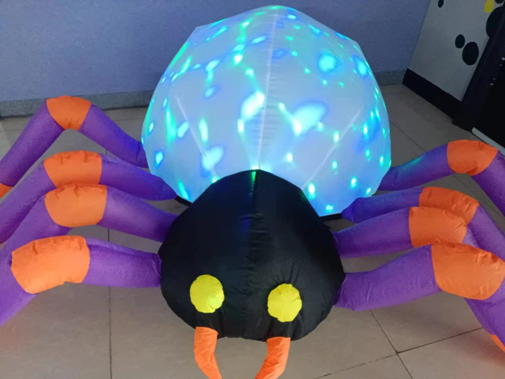 Giant 16FT Halloween Inflatable Decorations Spider, Build-in Magic LED Lights Holiday Blow Up Yard Decoration for Halloween Holiday Party Outdoor,Garden Yard Lawn Decor customer photo 2