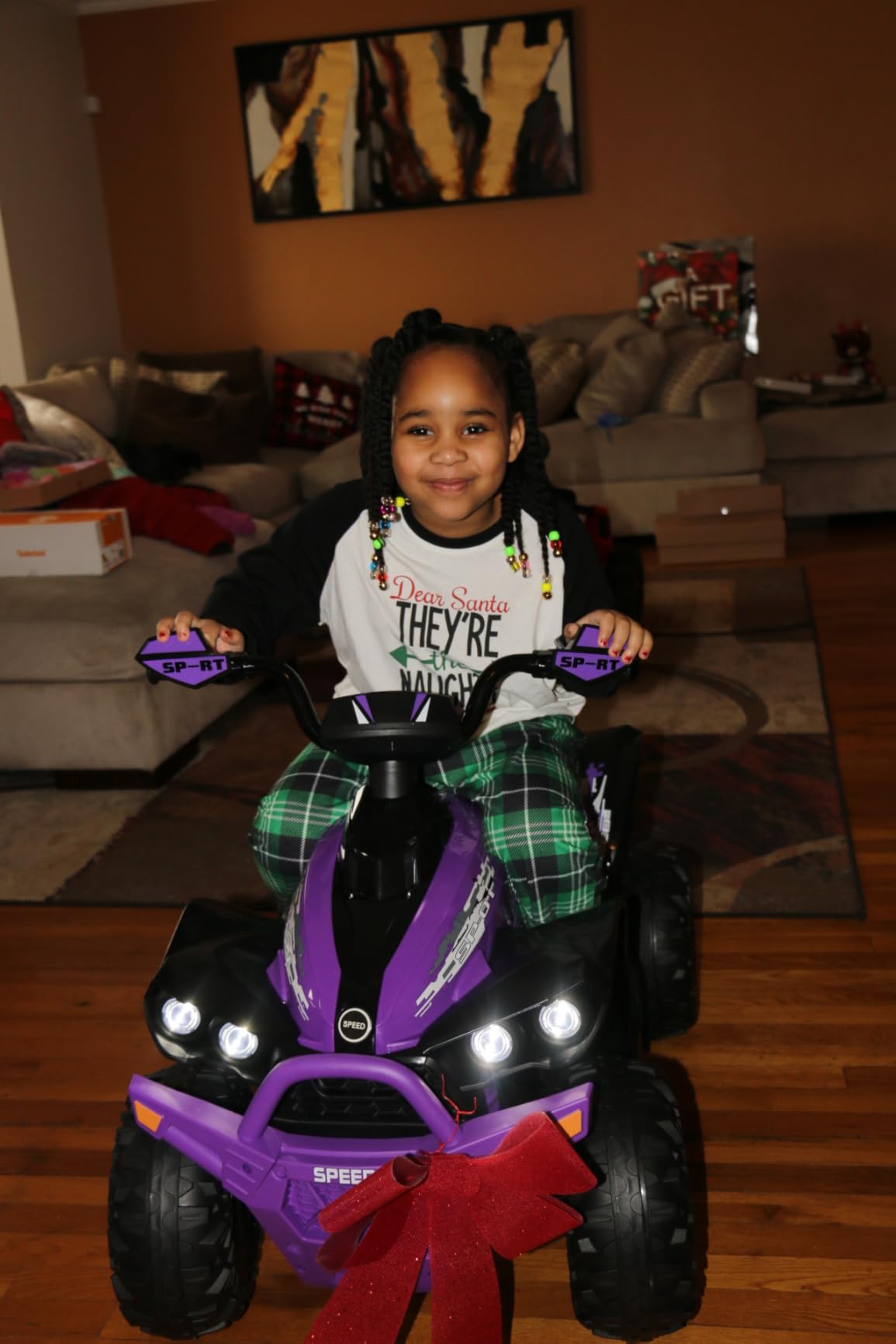 INFANS Kids ATV, 12V 4 Wheeler Ride on Toy, Dark Black customer photo 1