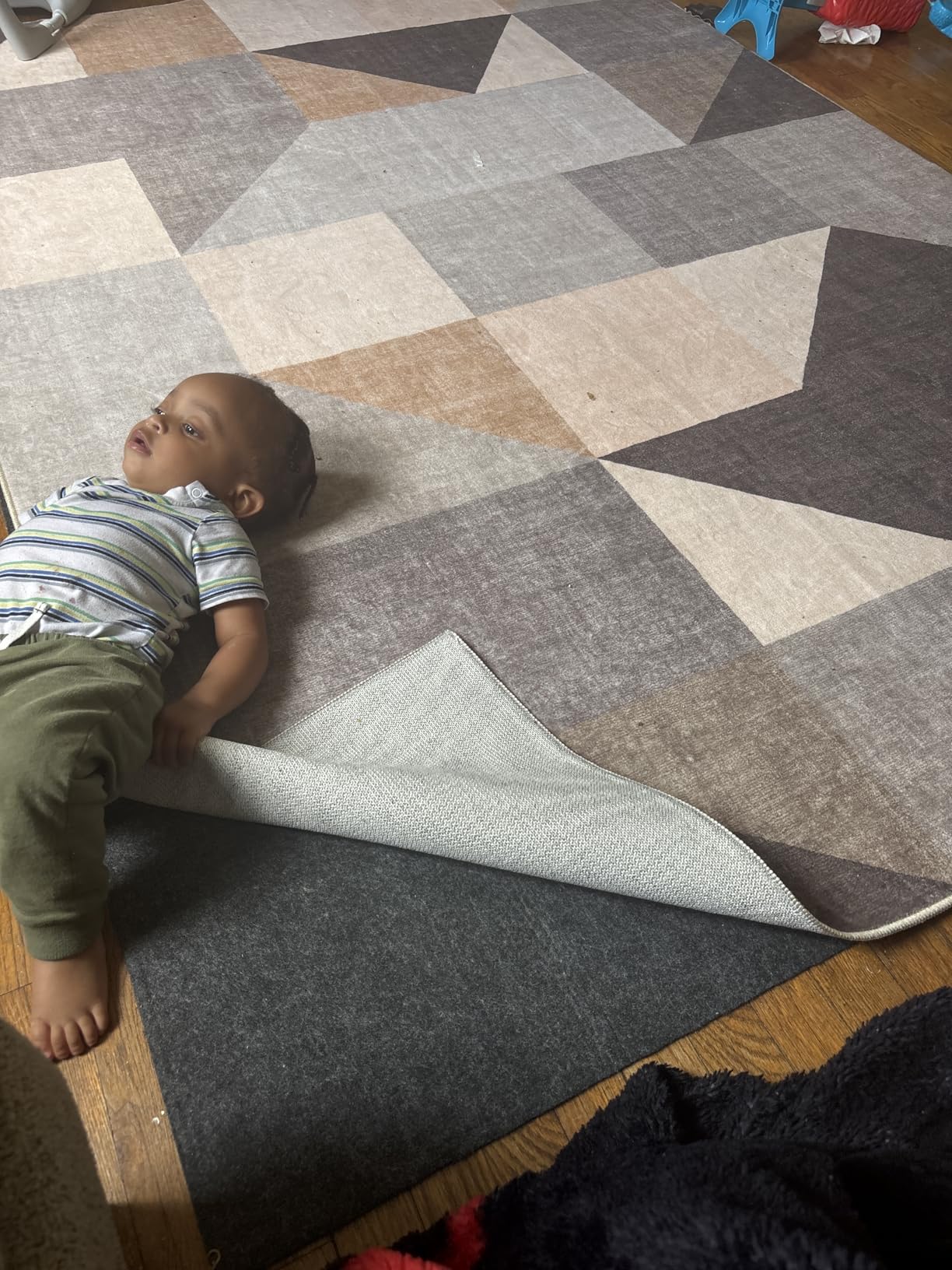 BAGAIL Felt and Natural Rubber Backing Rug Pads 1/4” Thick, 5 x 7 Ft Non Slip Carpet Gripper Keep Rugs in Place, Under Area Rug Protective Cushioned Pads, Carpet Runners, Hardwood Floors Protection customer photo 1
