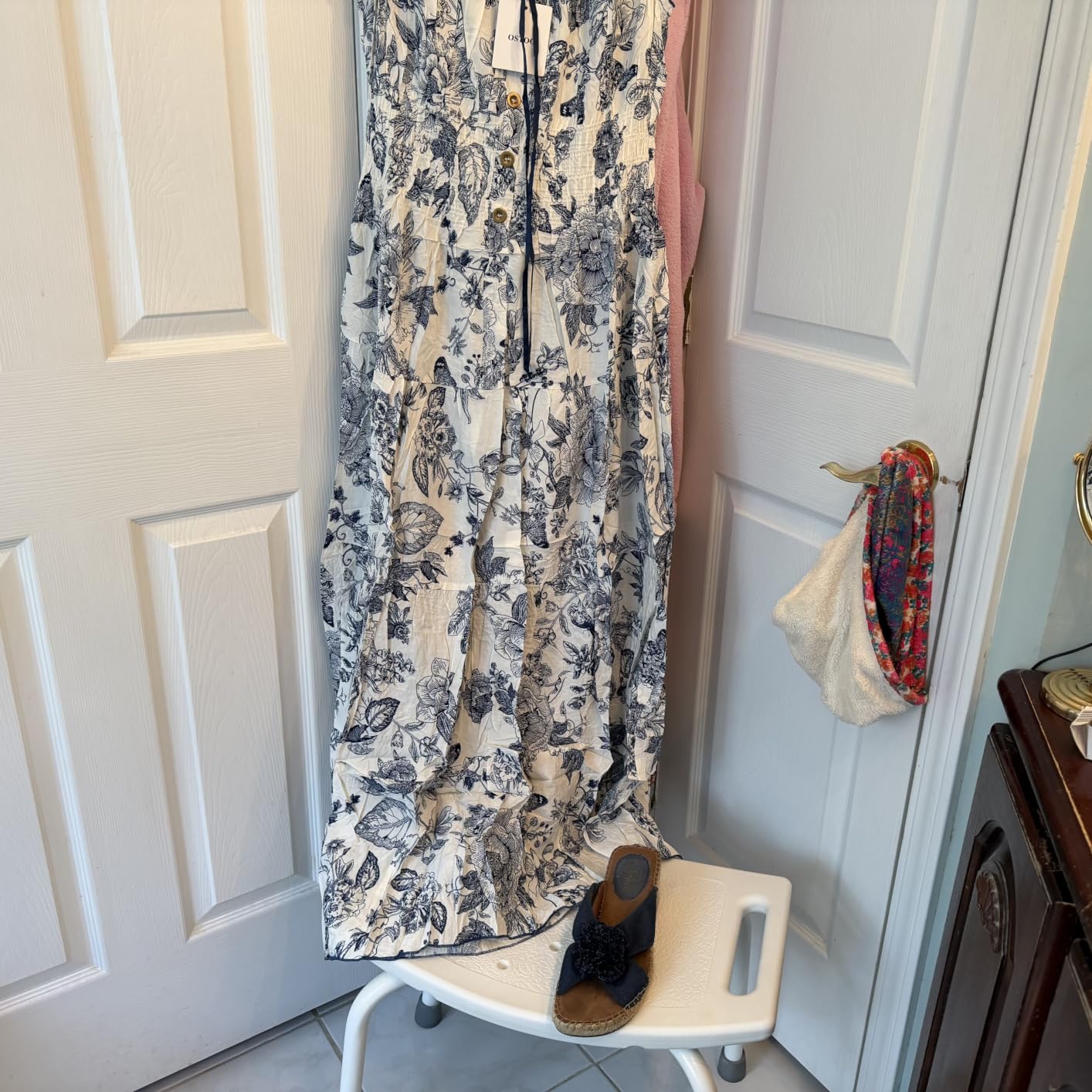 Women's 2026 Summer Boho Floral Print Tiered Casual Flowy Long Maxi Dress customer photo 2