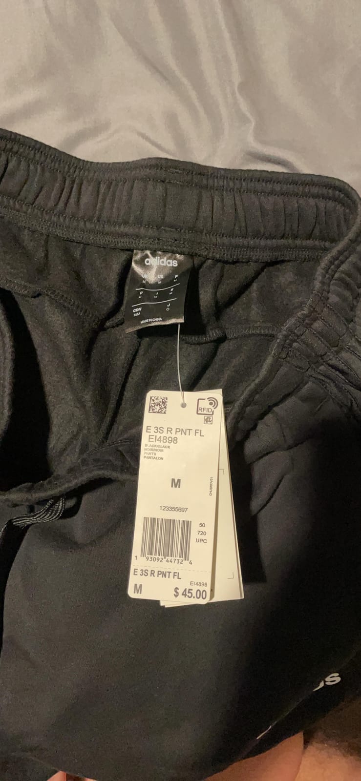 adidas Men's Essentials 3-Stripes Fleece Pants customer photo 2