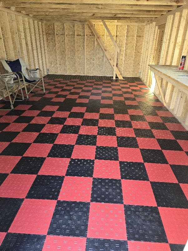 VEVOR Garage Floor Tiles 12 x 12 x 0.53 inch, Interlocking Design Ease of Installation Double-Sided Texture Non-Slip Sturdiness, for Garages, Basements, Repair Shops, Graphite Gray, 50 Pack | Easy Installation Double-Sided Texture Non-Slip Sturdiness, Premium PP for Garage, Basement, Repair Shop, Graphite Gray customer photo 1