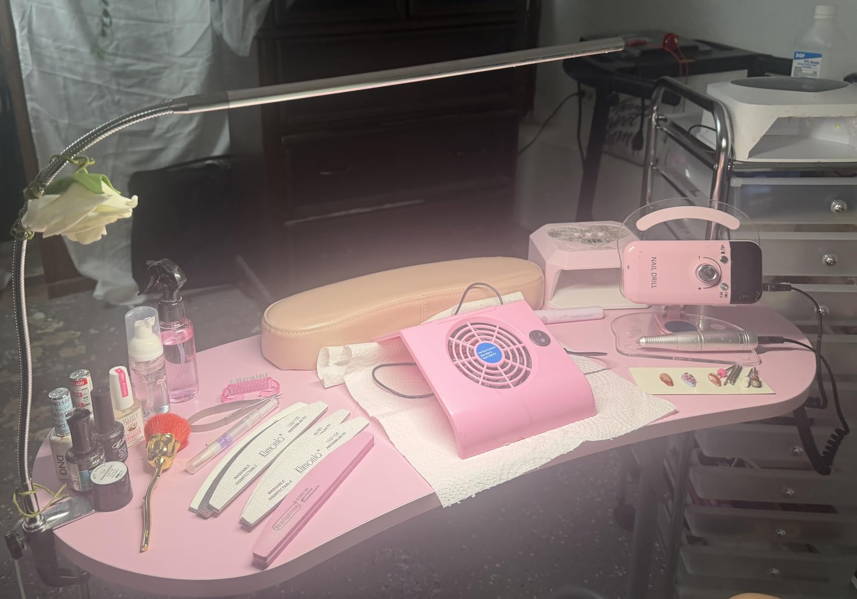 Joligrace Manicure Table Nail Tech Desk Professional Foldable Portable Desk customer photo 1