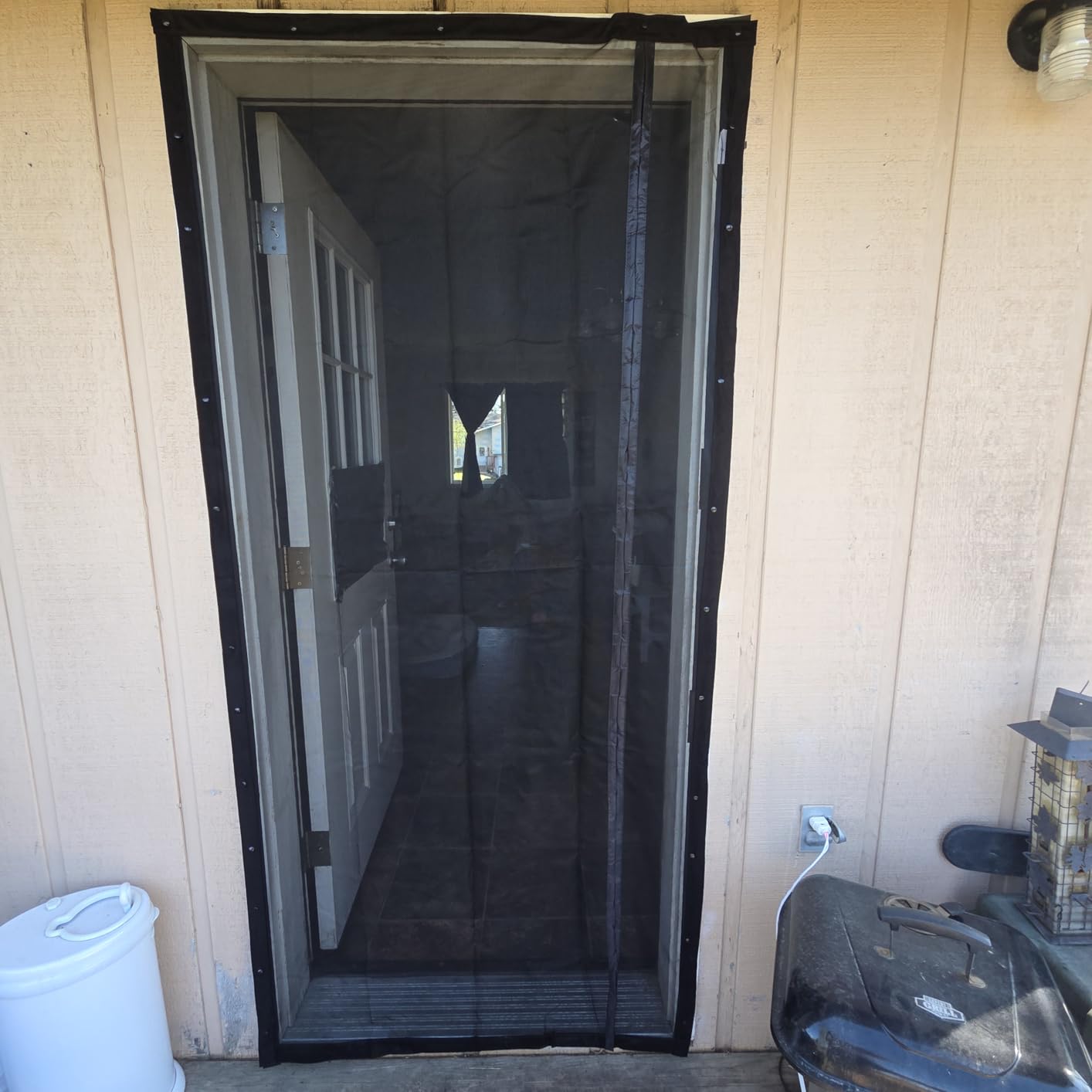 Reversible Side Opening Wide Magnetic Screen Door for Sliding & French Door customer photo 2