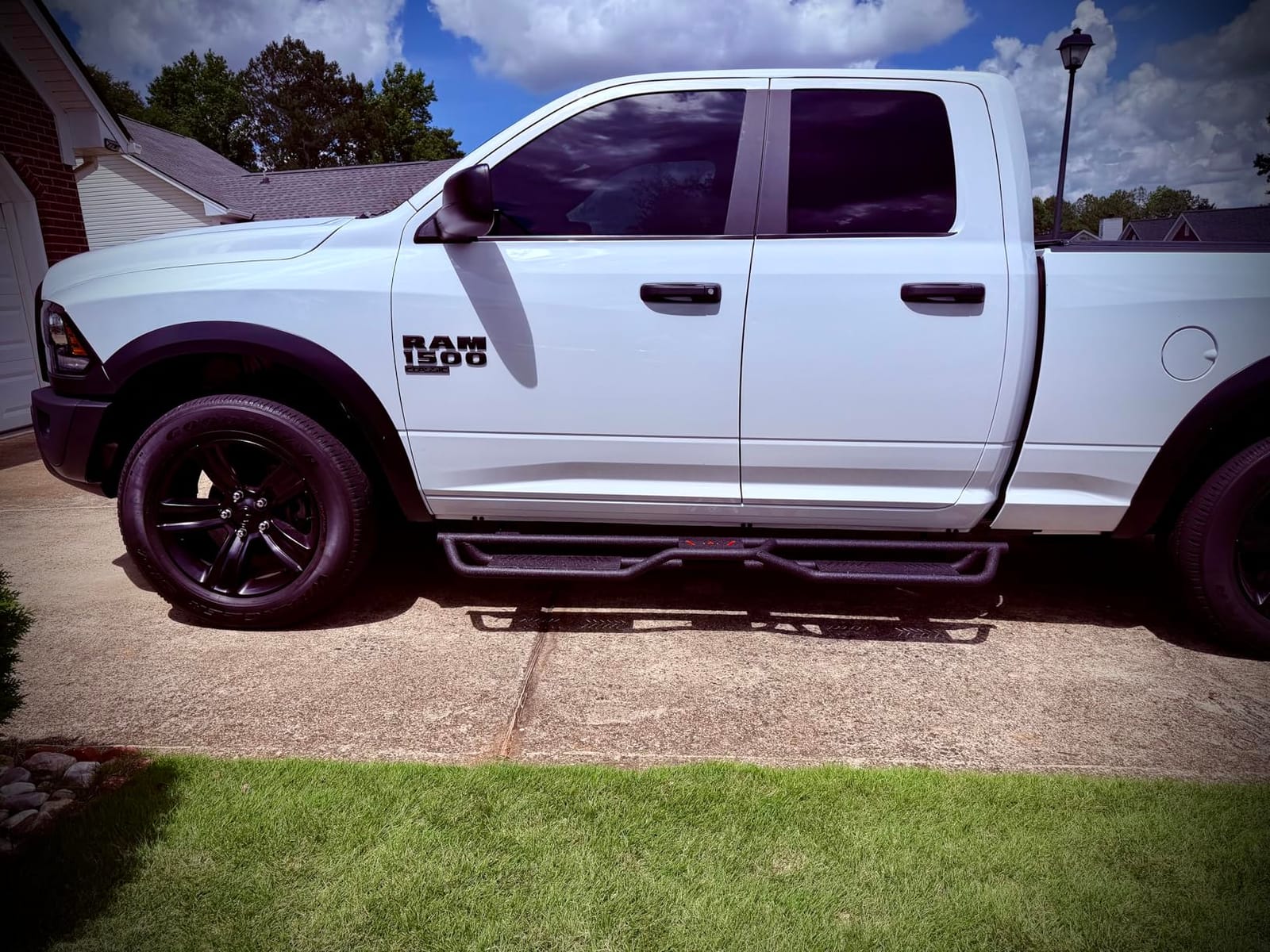 Running Boards for 2019-2026 Chevy Silverado & GMC Sierra Side Steps | Crew Cab, 2-Stair, bolt-on; fits 2019-2026 Silverado Sierra 1500, 20-26 2500 3500 HD Crew Cab; not for 2019 1500 LD/Limited customer photo 1