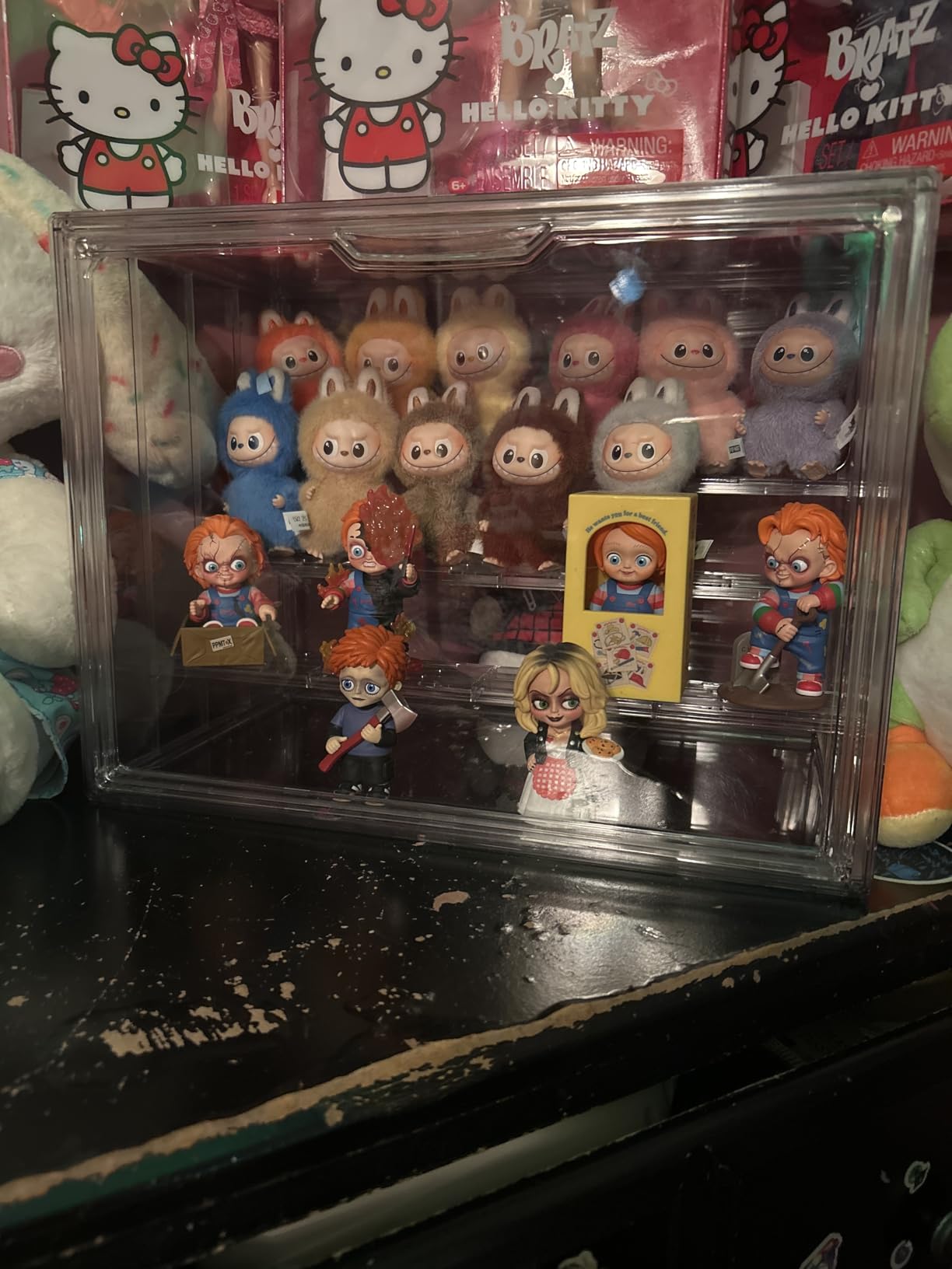 3 Layer Acrylic Display Case Stackable Clear Box for Collectibles,2 Pack customer photo 1
