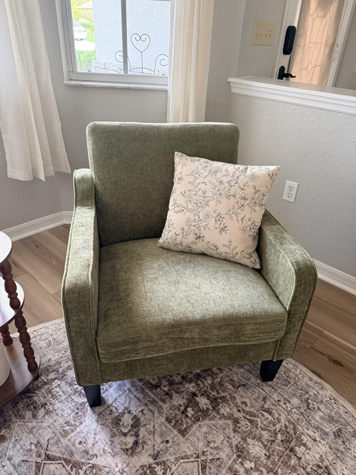 VINGLI Accent Chairs Set of 2, Chenille Upholstered Armchair Living Room customer photo 1