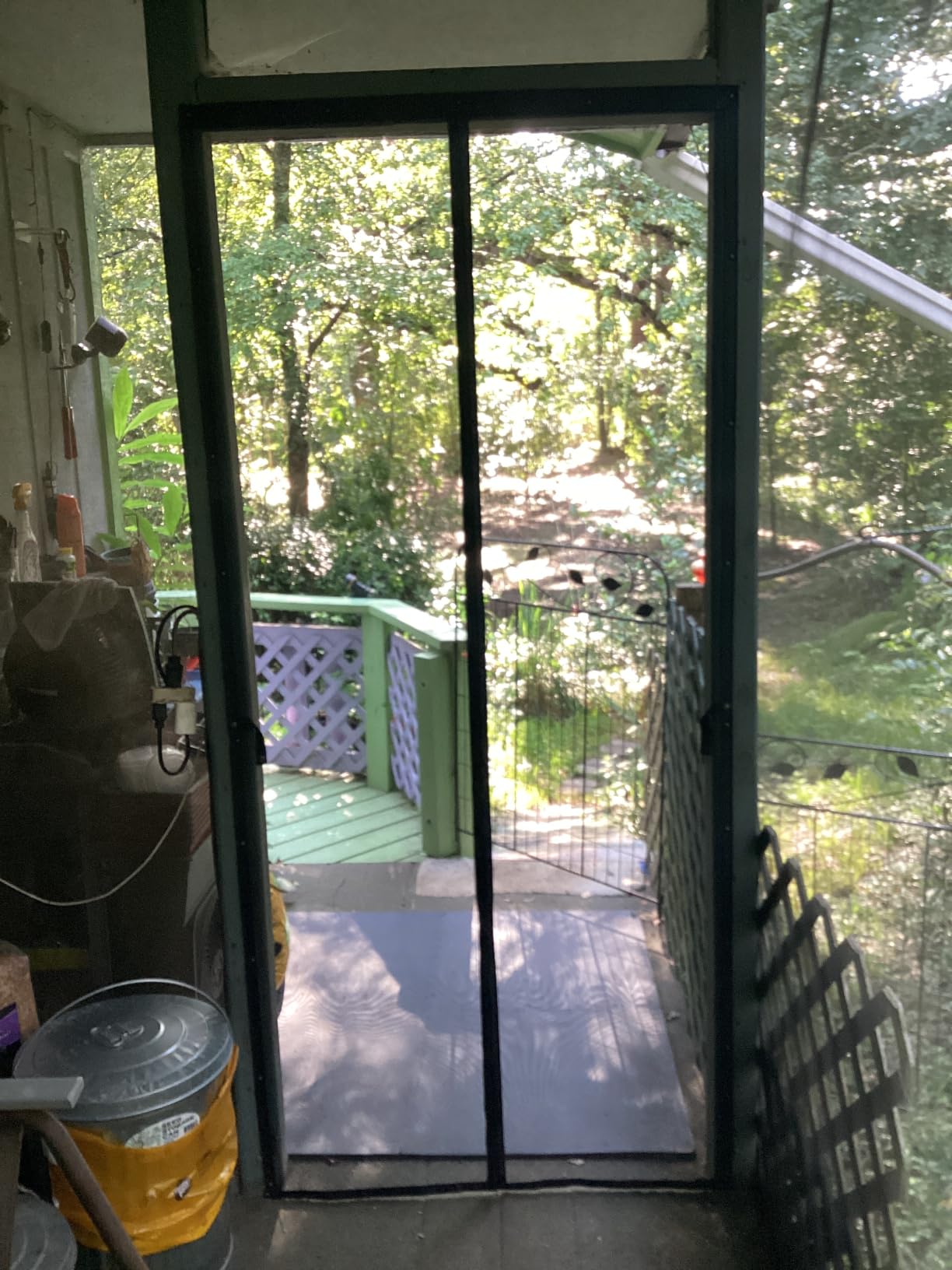 AUGO Magnetic Screen Door - Self Sealing, Heavy Duty, Hands Free Mesh Partition Keeps Bugs Out - Pet and Kid Friendly - Patent Pending Keep Open Feature - 38 Inch x 81 Inch customer photo 1