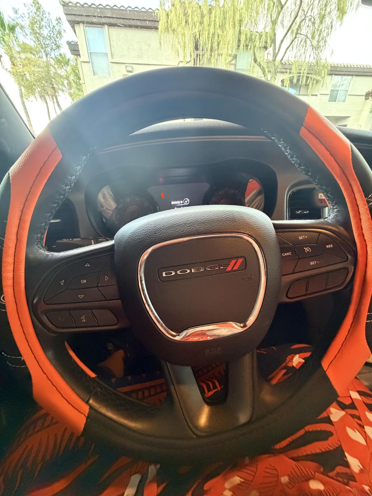 CAR PASS Air Mesh Leather Car Seat Covers Full Set, Waterproof Car Floor Mats, Sporty Steering Wheel Cover 14.5-15in, Universal Fits for 95% Cars Truck SUV (Black and Blue) customer photo 2